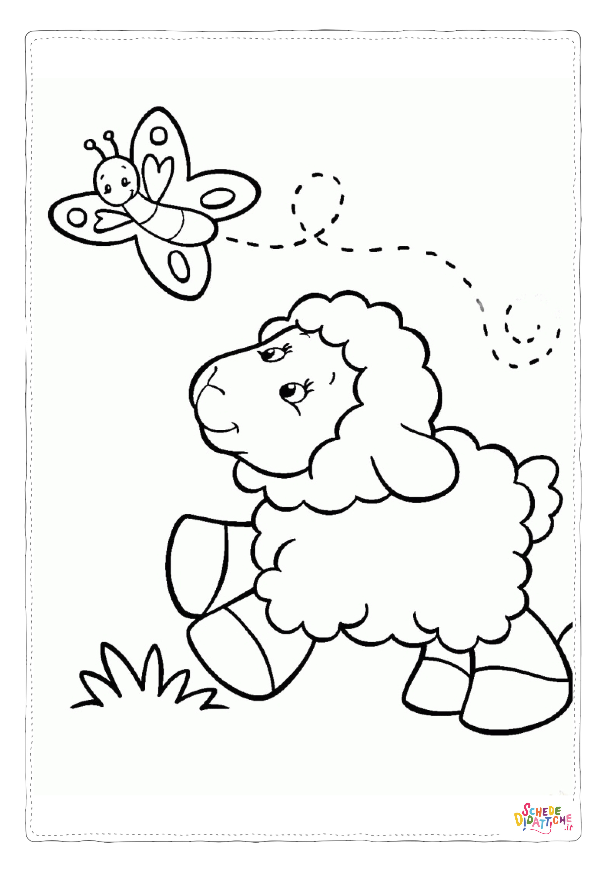 Disegno di pecora da stampare e colorare 35