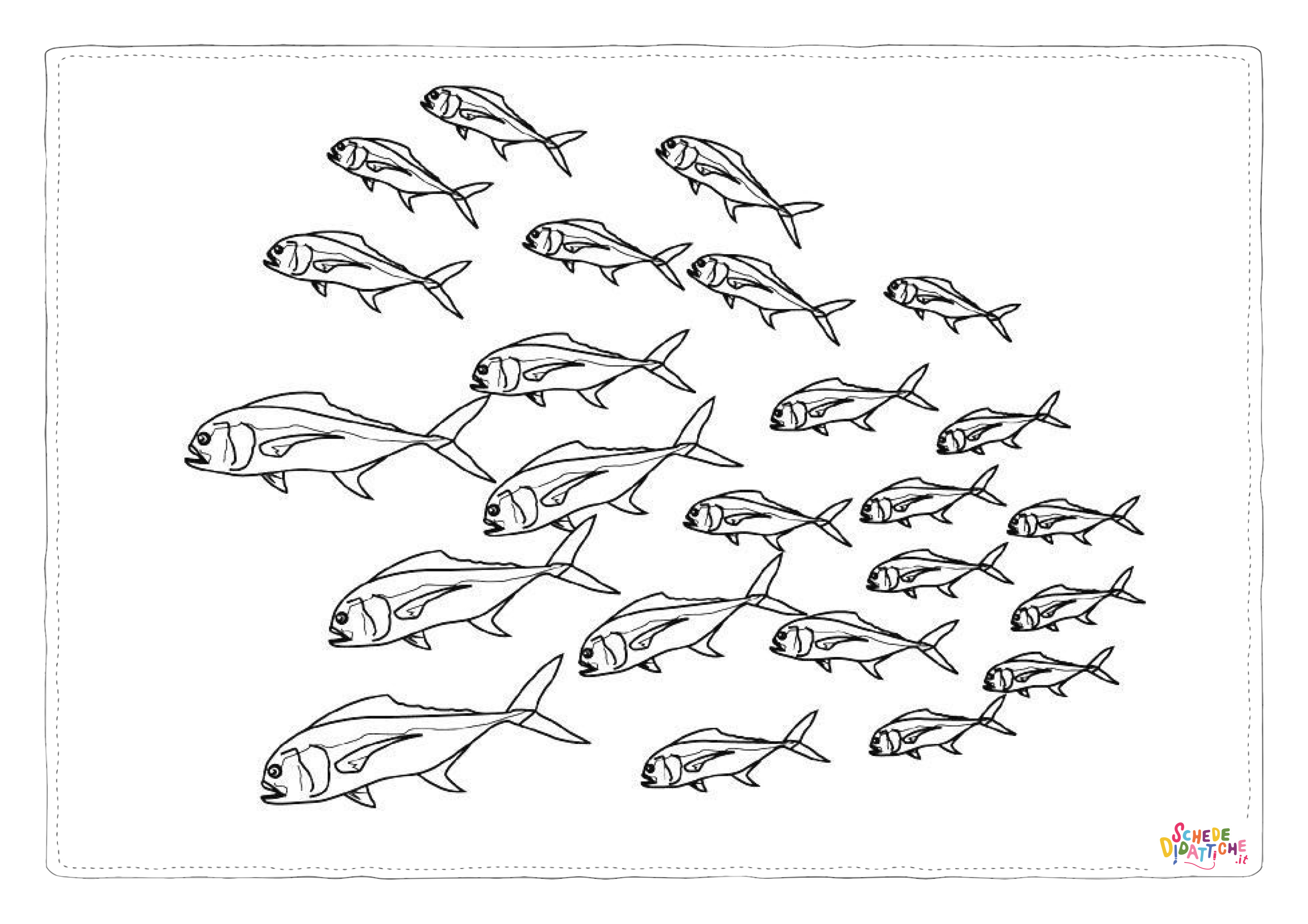 Disegno di pesce da stampare e colorare 316