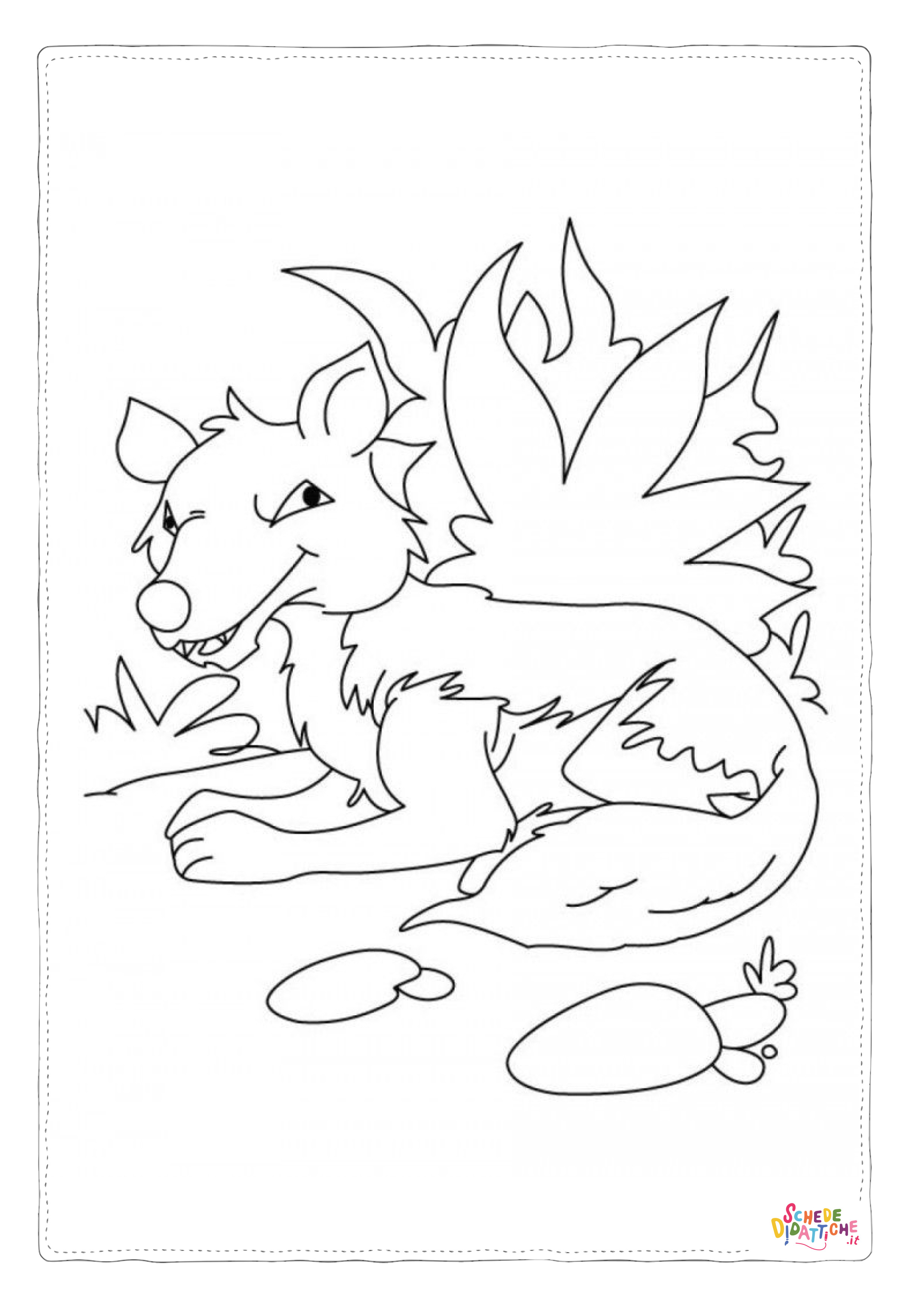 Disegno "Disegno di volpe da stampare e colorare 5" Disegno di volpe da stampare e colorare 5