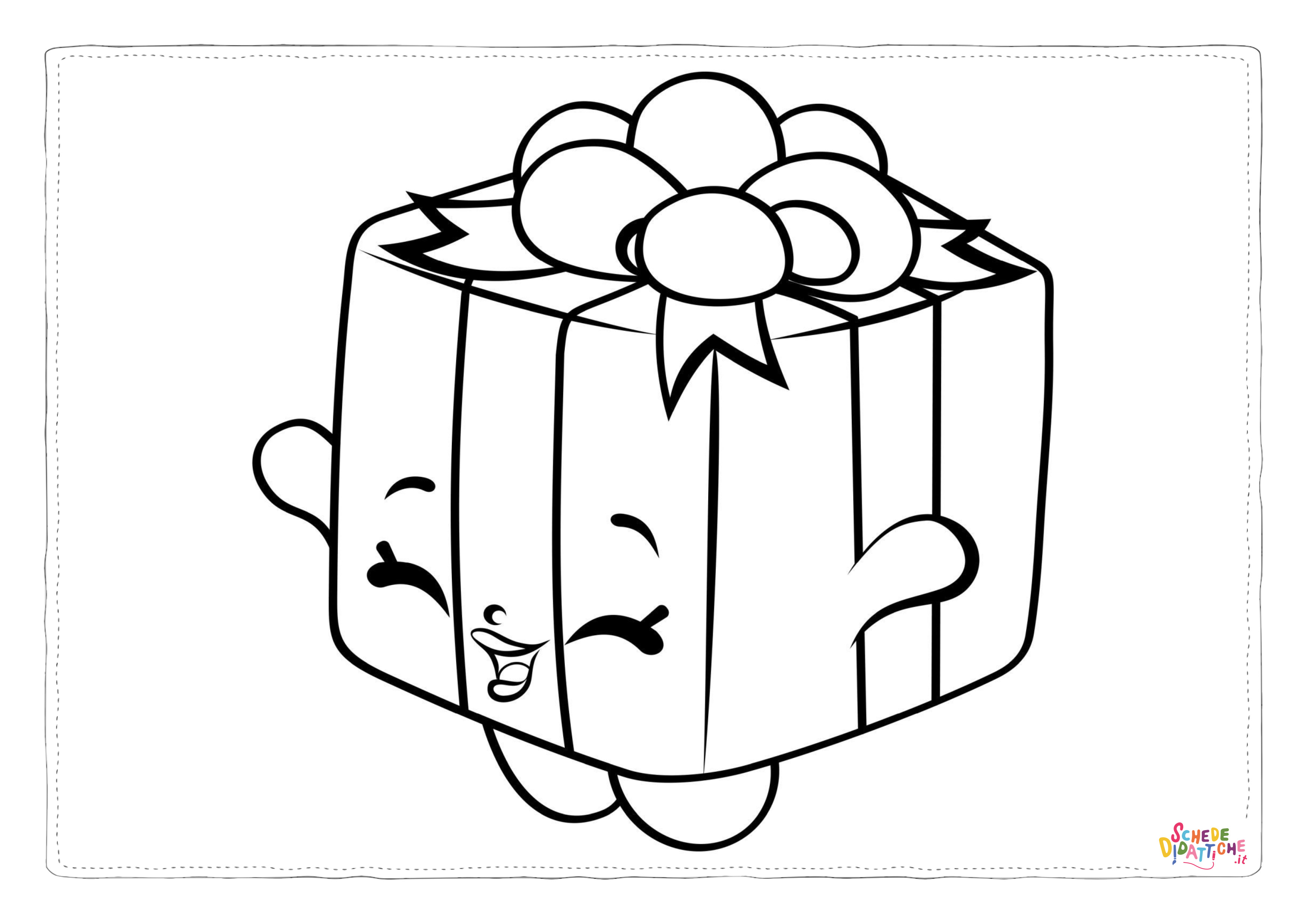 Disegno "Disegno di regalo da stampare e colorare 33" Disegno di regalo da stampare e colorare 33