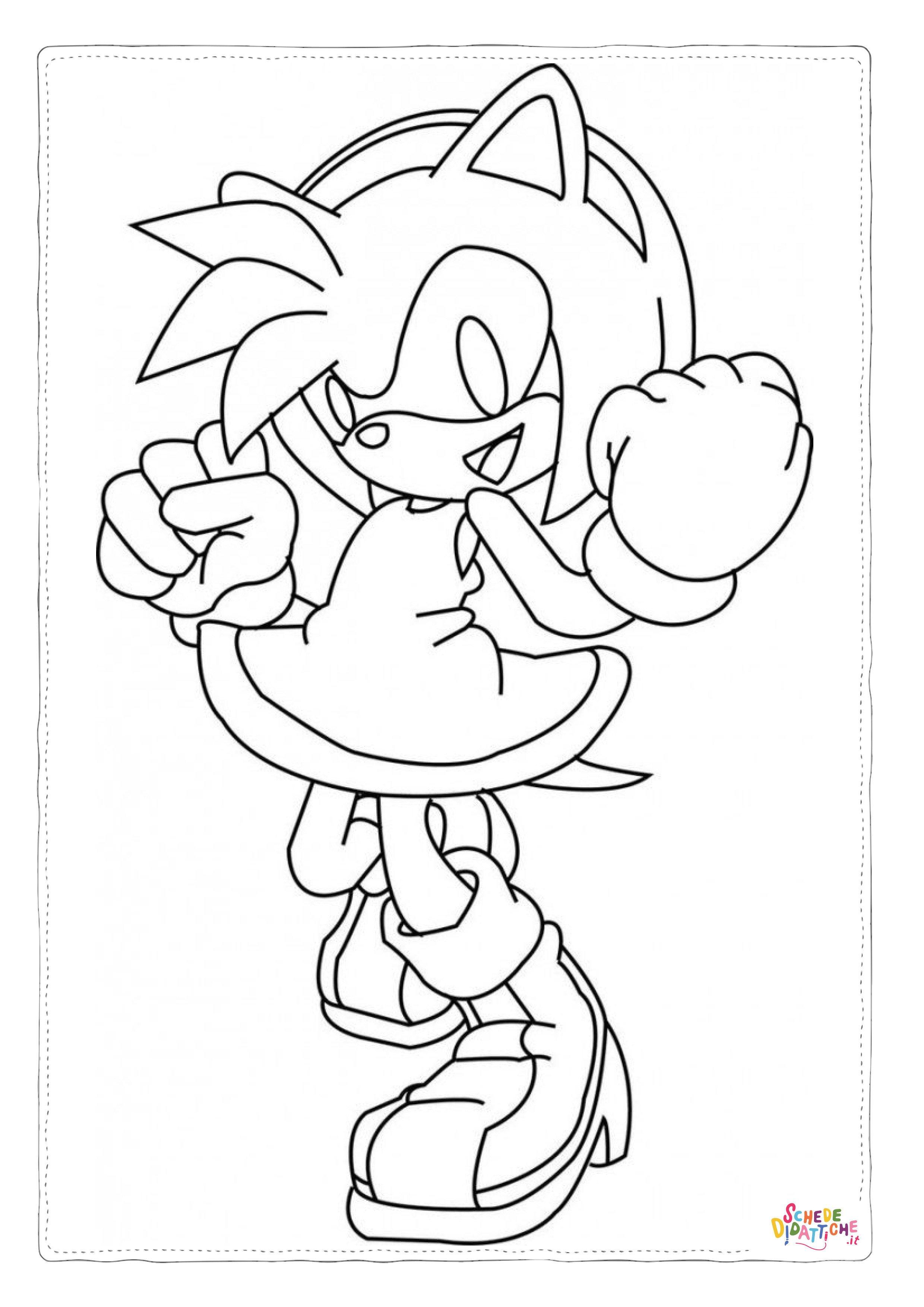 Disegno "Disegno di Sonic da stampare e colorare 12" Disegno di Sonic da stampare e colorare 12