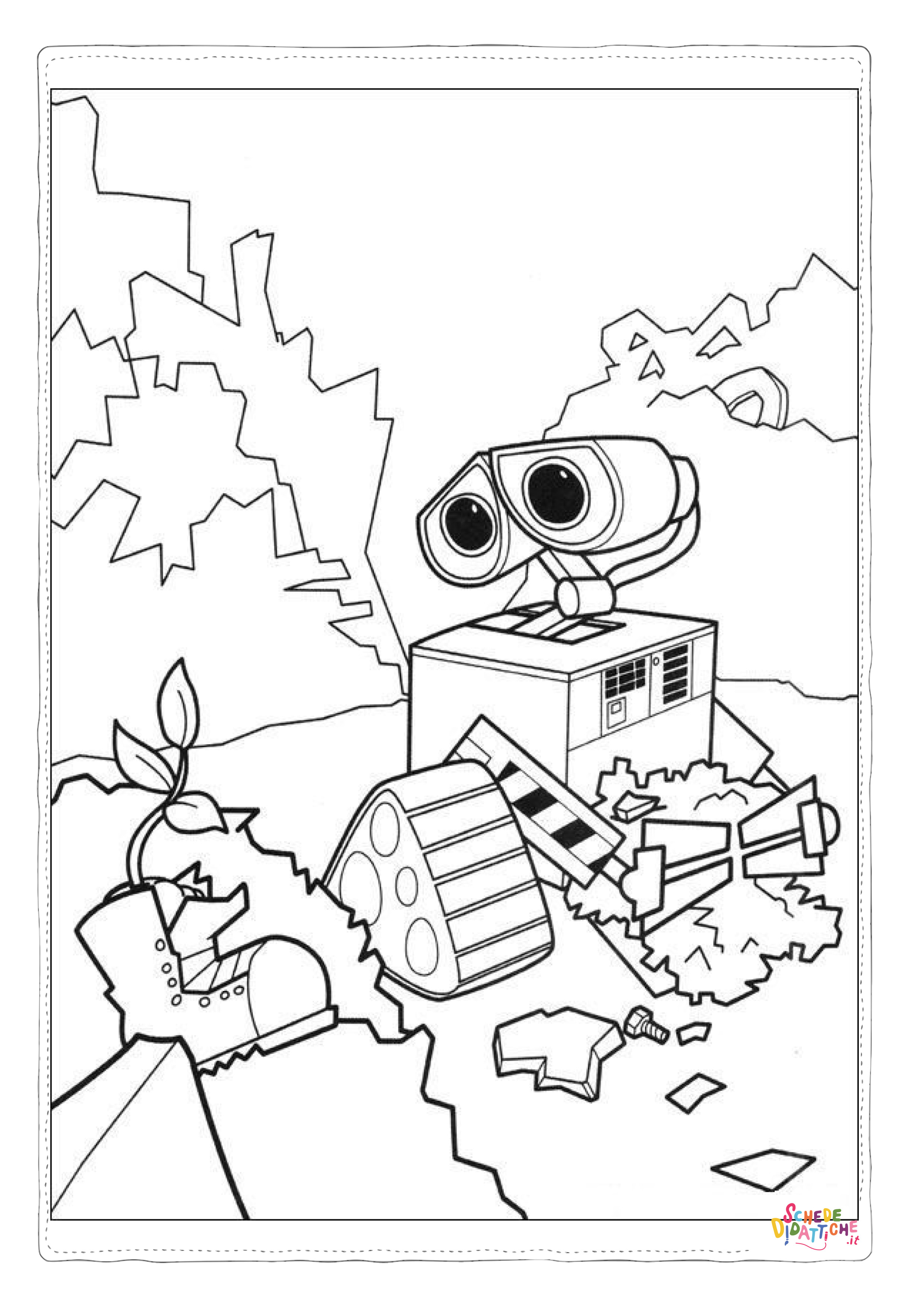 Disegno di Wall-E da stampare e colorare 6