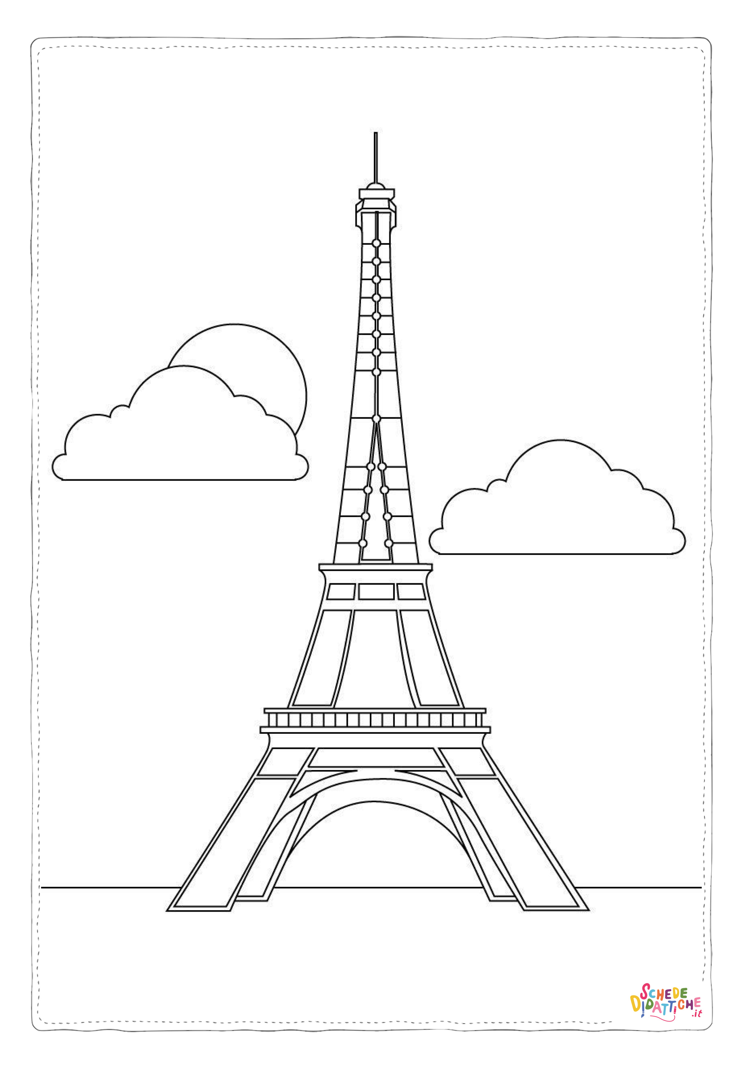 Disegno di monumento famoso da stampare e colorare 45