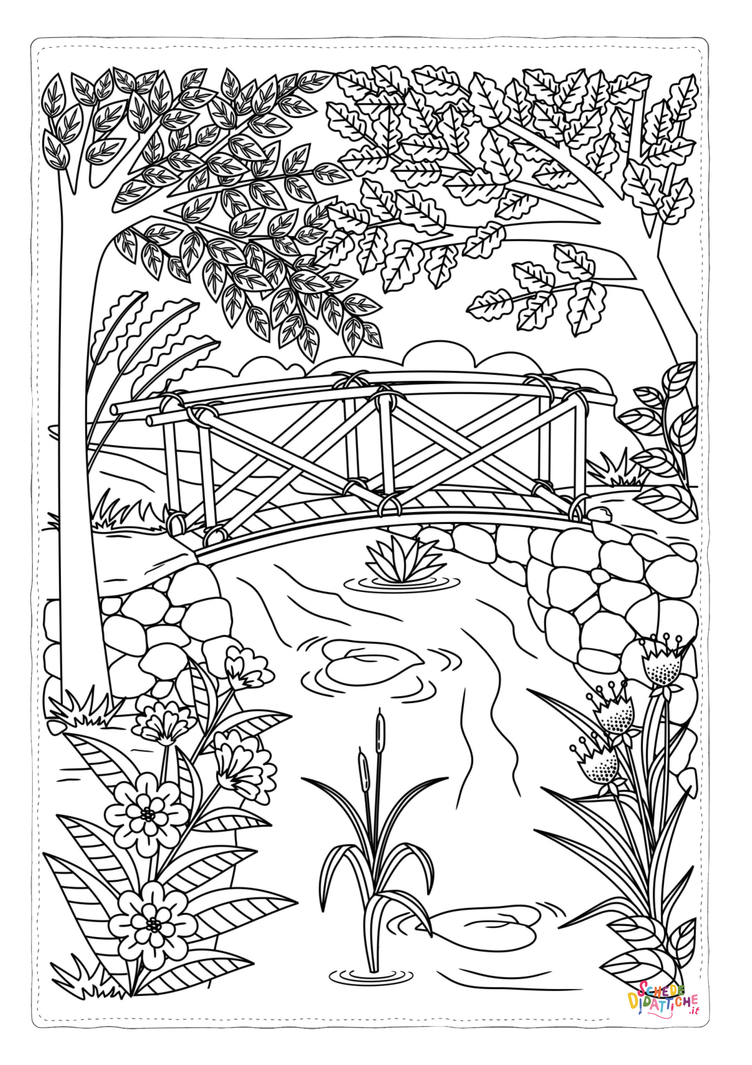 Disegno di paesaggio da stampare e colorare 47