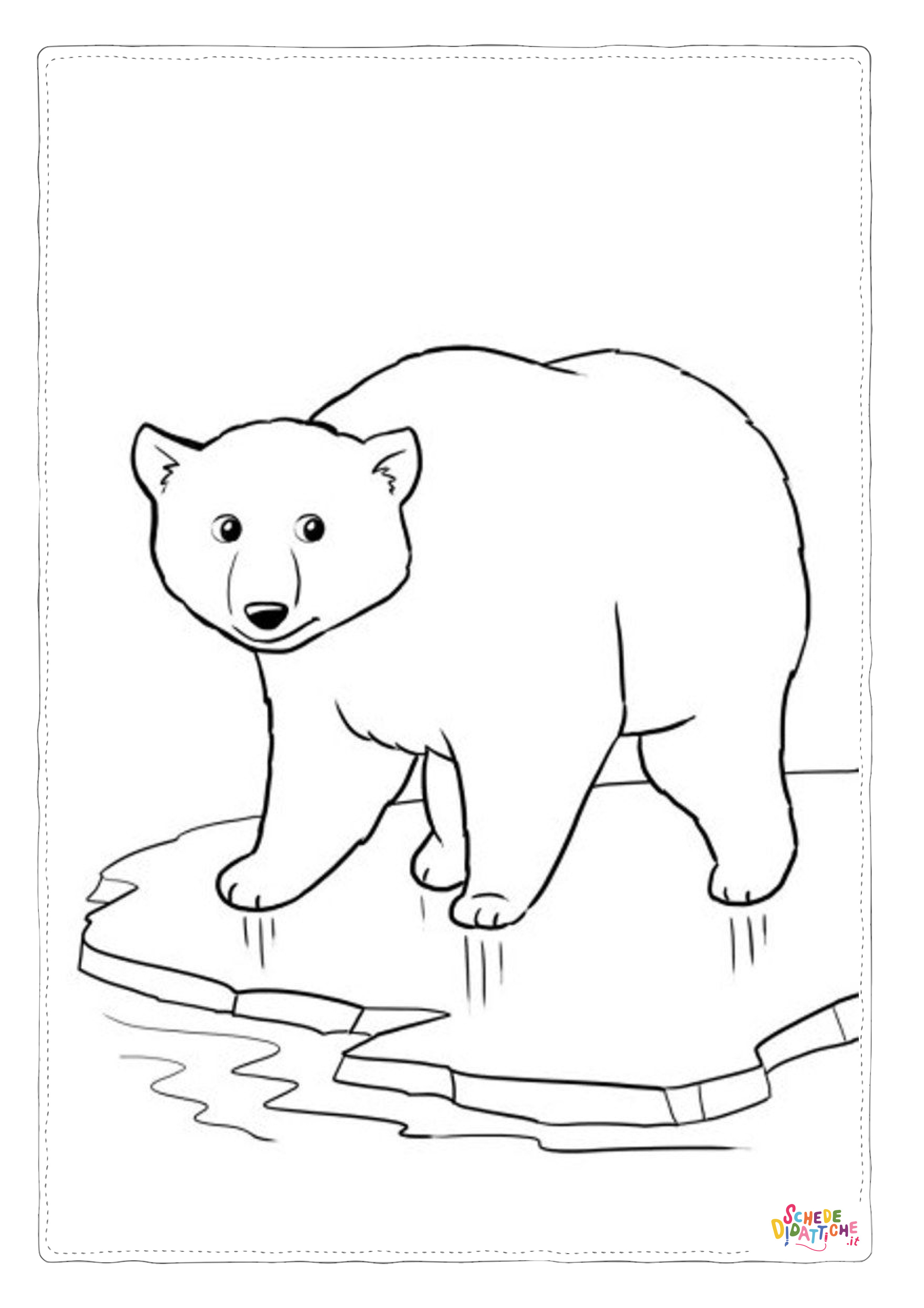 Disegno "Disegno di orso polare da stampare e colorare 3" Disegno di orso polare da stampare e colorare 3