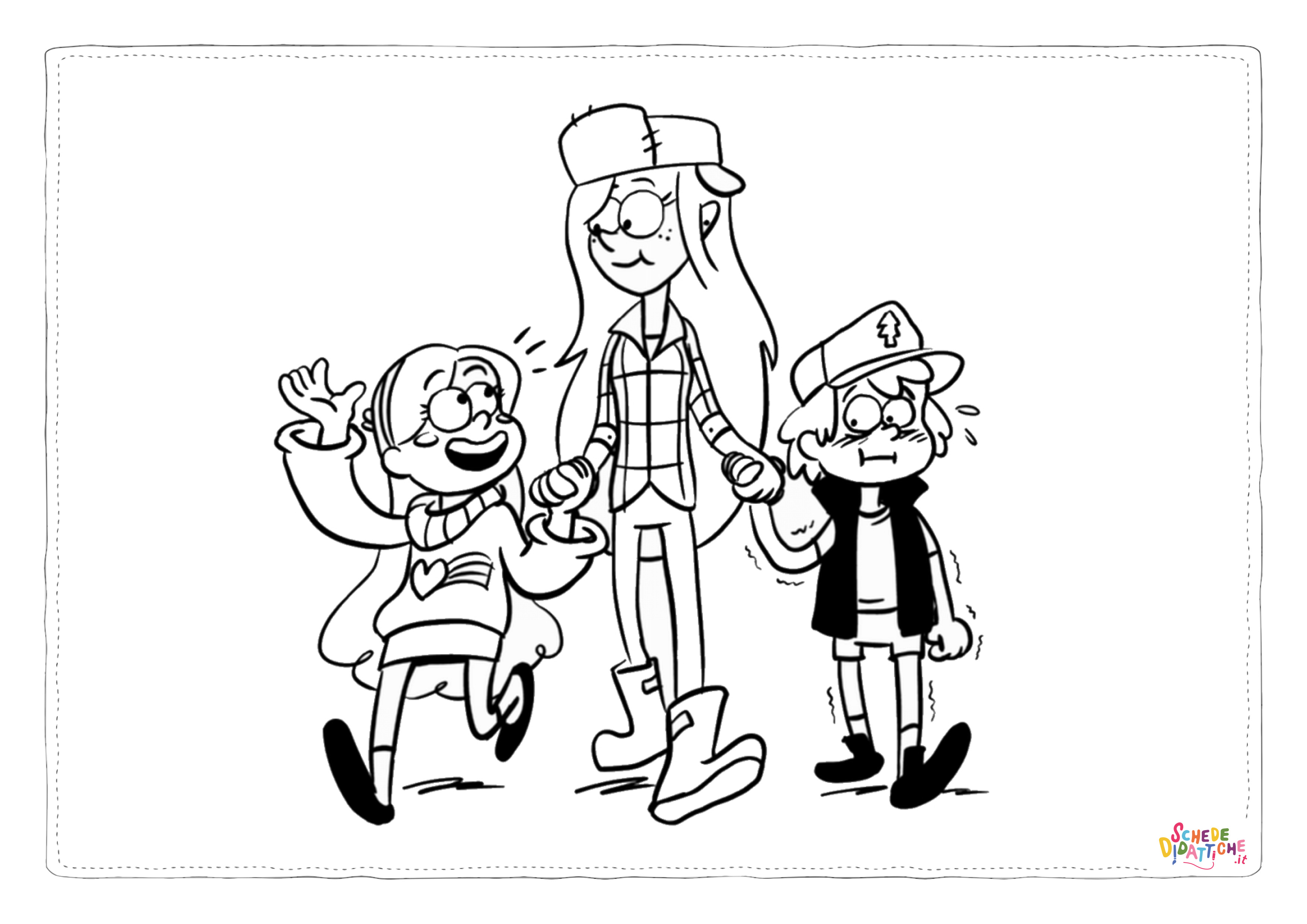 Disegno "Disegno di Gravity Falls da stampare e colorare 5" Disegno di Gravity Falls da stampare e colorare 5