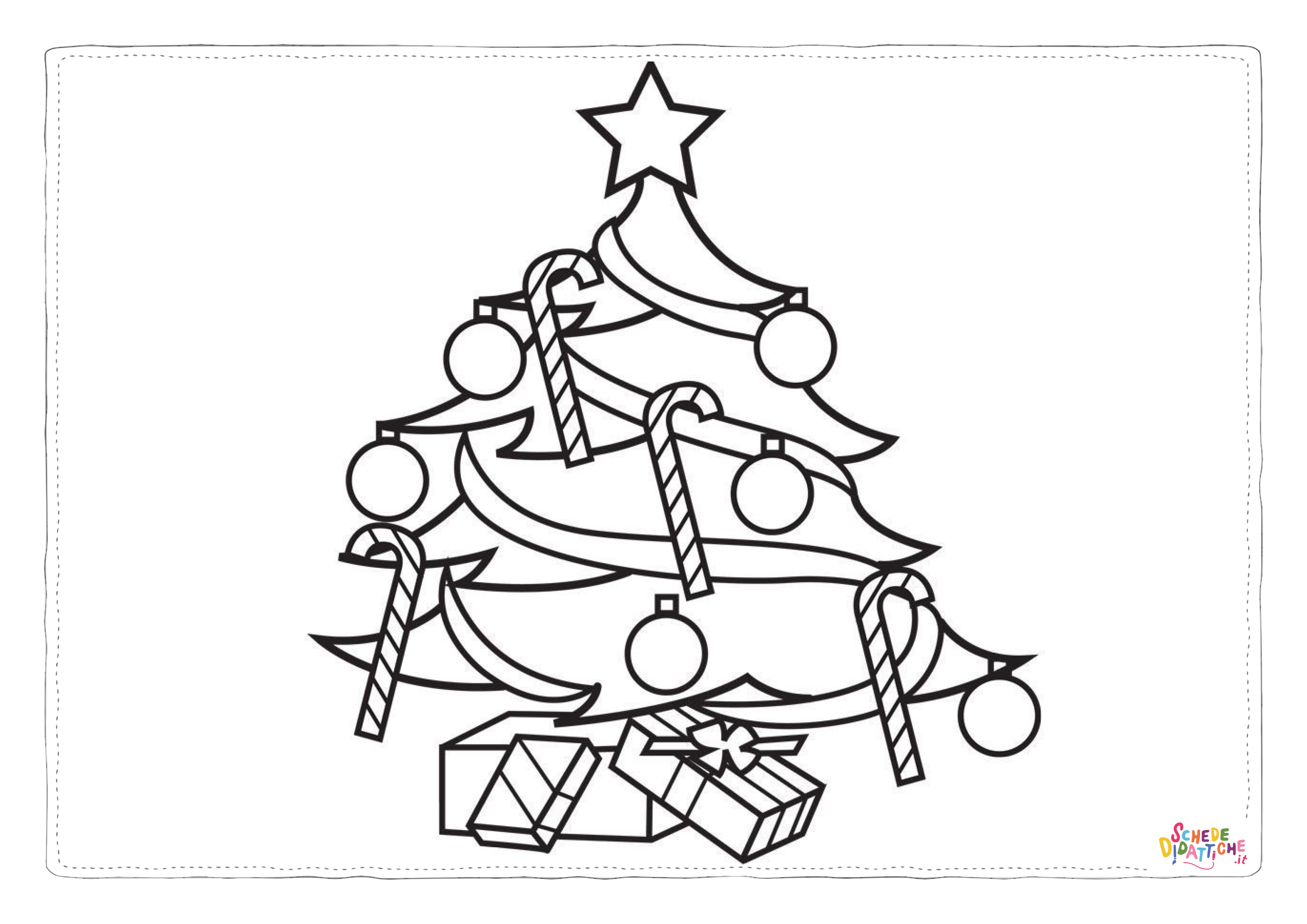 Disegno "Disegno di albero di Natale da stampare e colorare 250" Disegno di albero di Natale da stampare e colorare 250