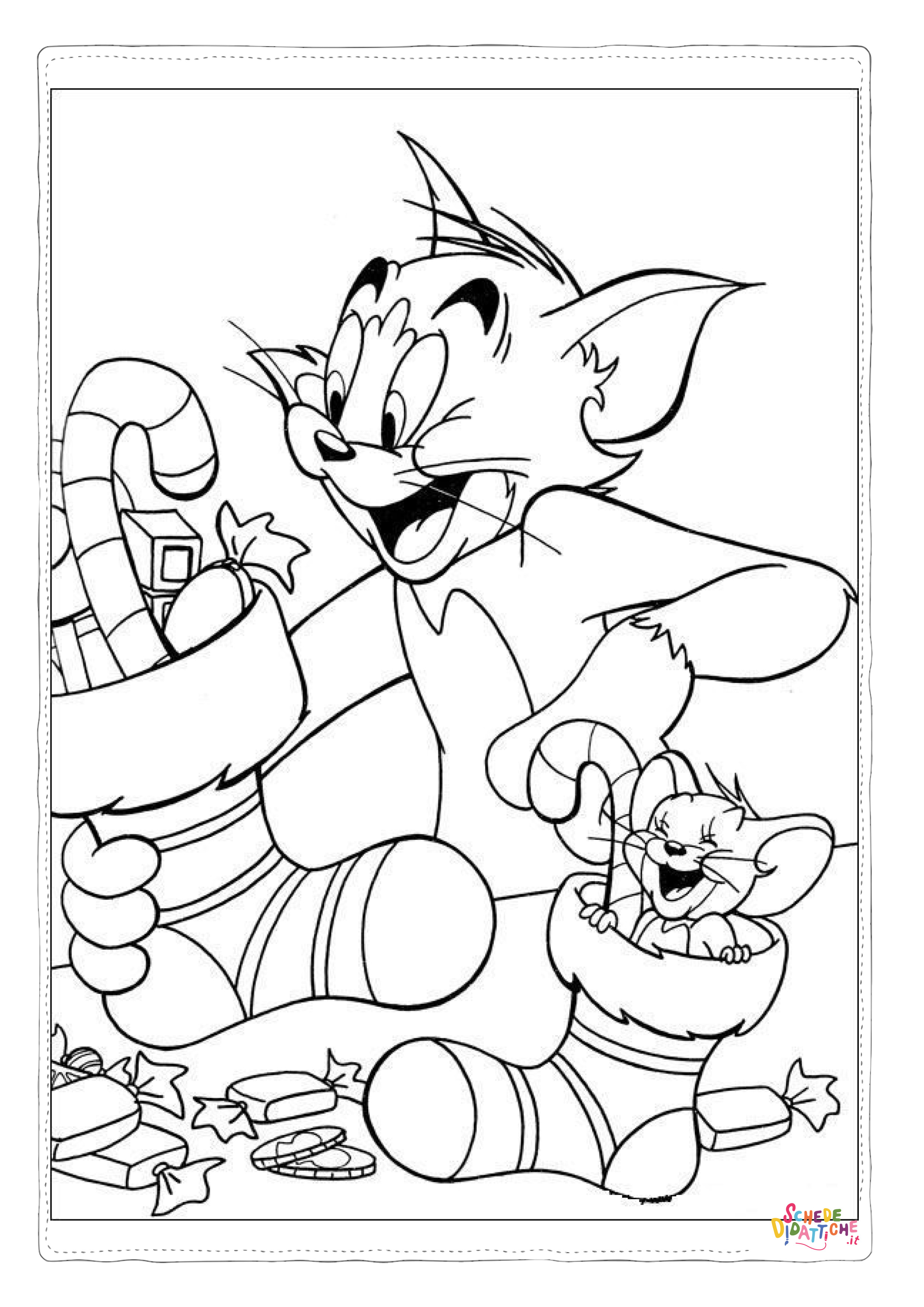 Disegno "Disegno di Tom e Jerry da stampare e colorare 77" Disegno di Tom e Jerry da stampare e colorare 77