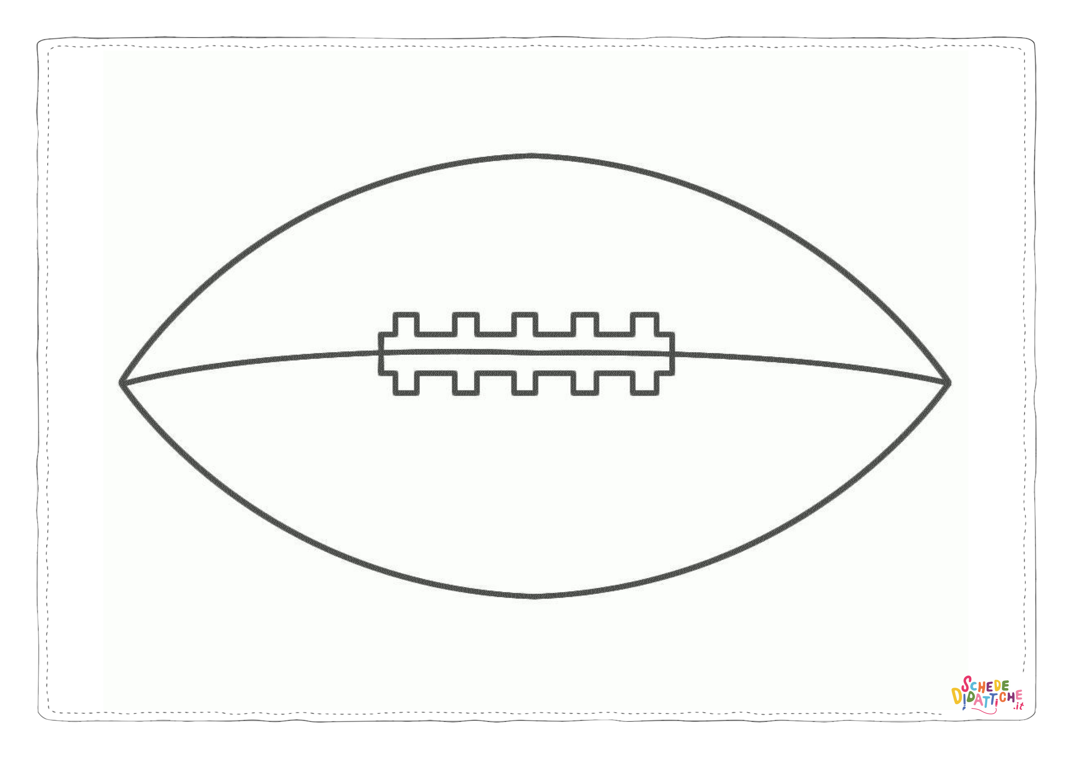 Disegno "Disegno di football americano da stampare e colorare 33" Disegno di football americano da stampare e colorare 33