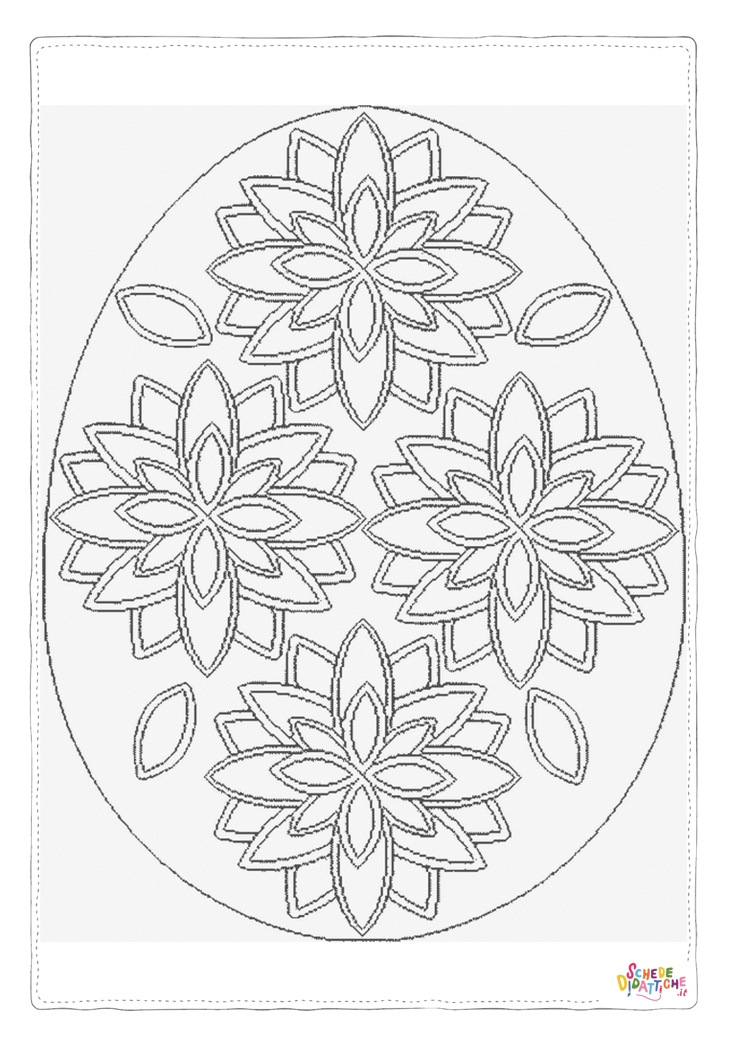 Disegno "Disegno di uovo di Pasqua da stampare e colorare 22" Disegno di uovo di Pasqua da stampare e colorare 22