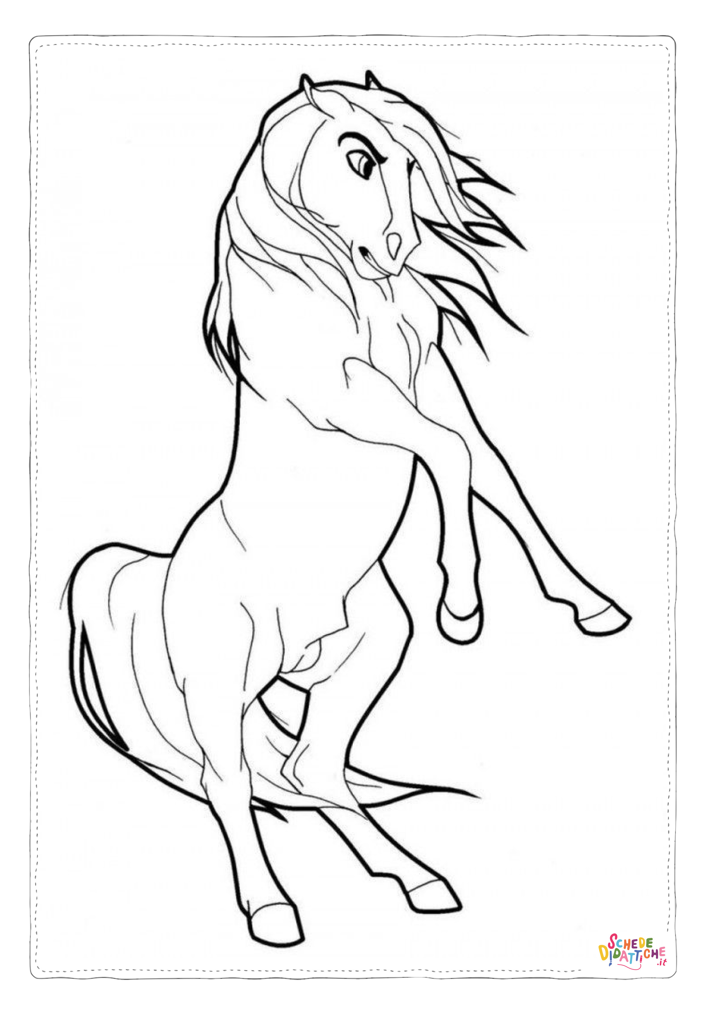 Disegno "Disegno di cavallo da stampare e colorare 213" Disegno di cavallo da stampare e colorare 213
