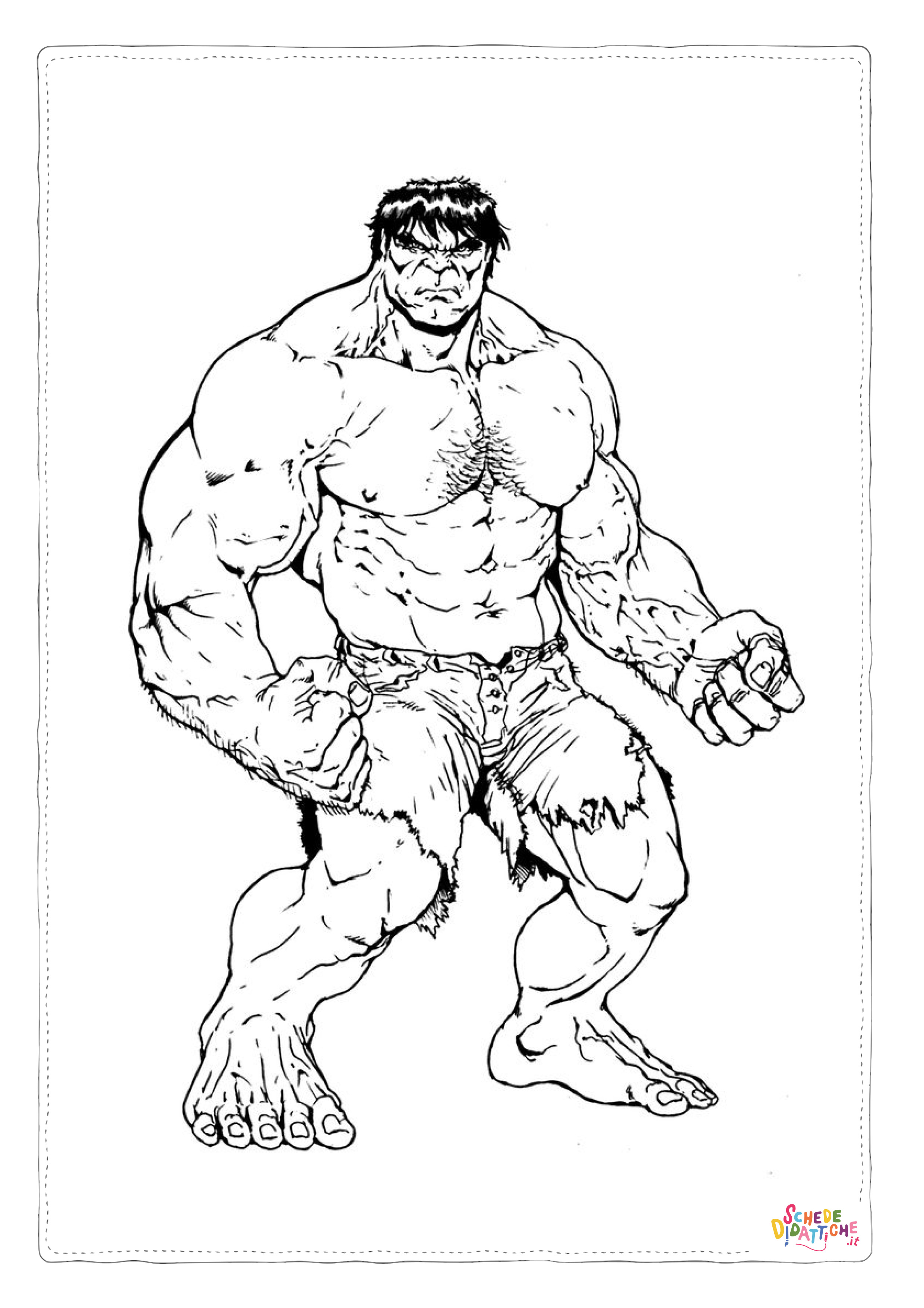 Disegno di Hulk da stampare e colorare 76
