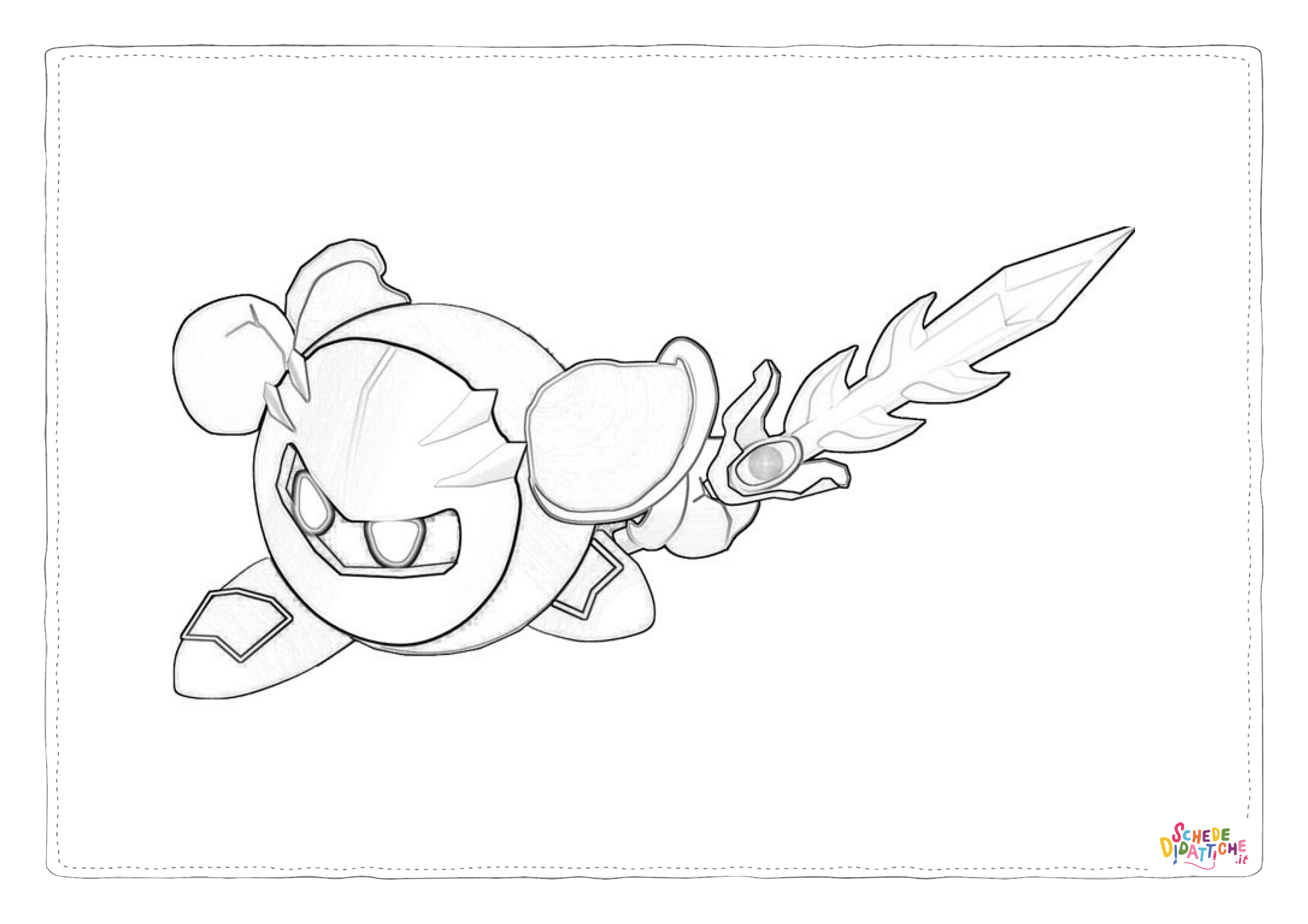 Disegno "Disegno di Meta Knight da stampare e colorare" Disegno di Meta Knight da stampare e colorare