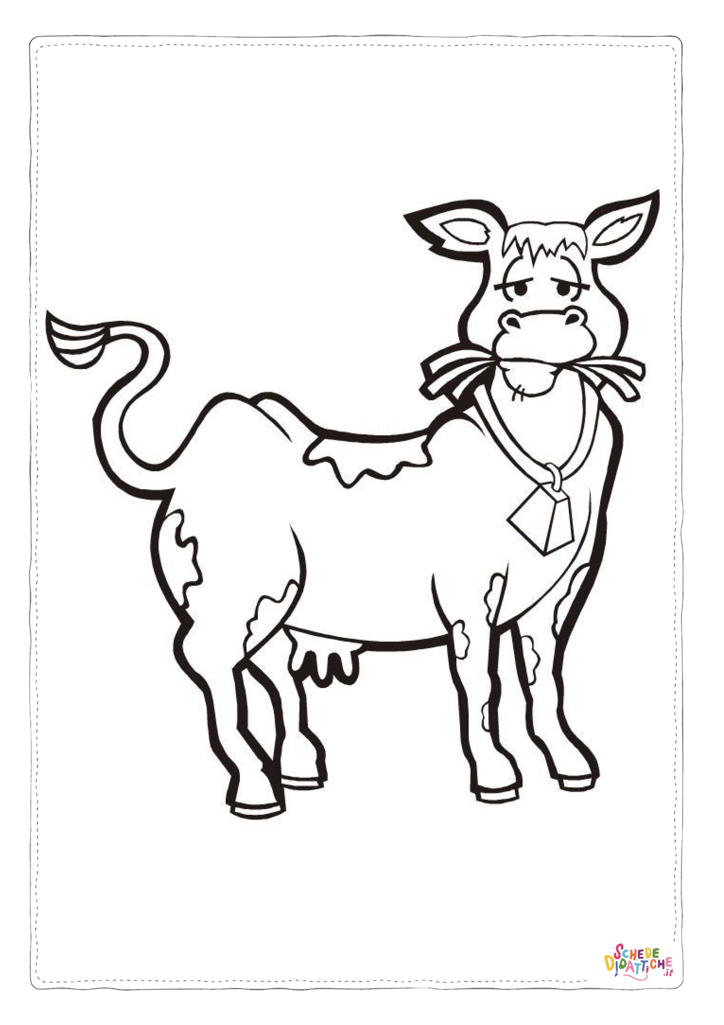 Disegno di mucca da stampare e colorare 112
