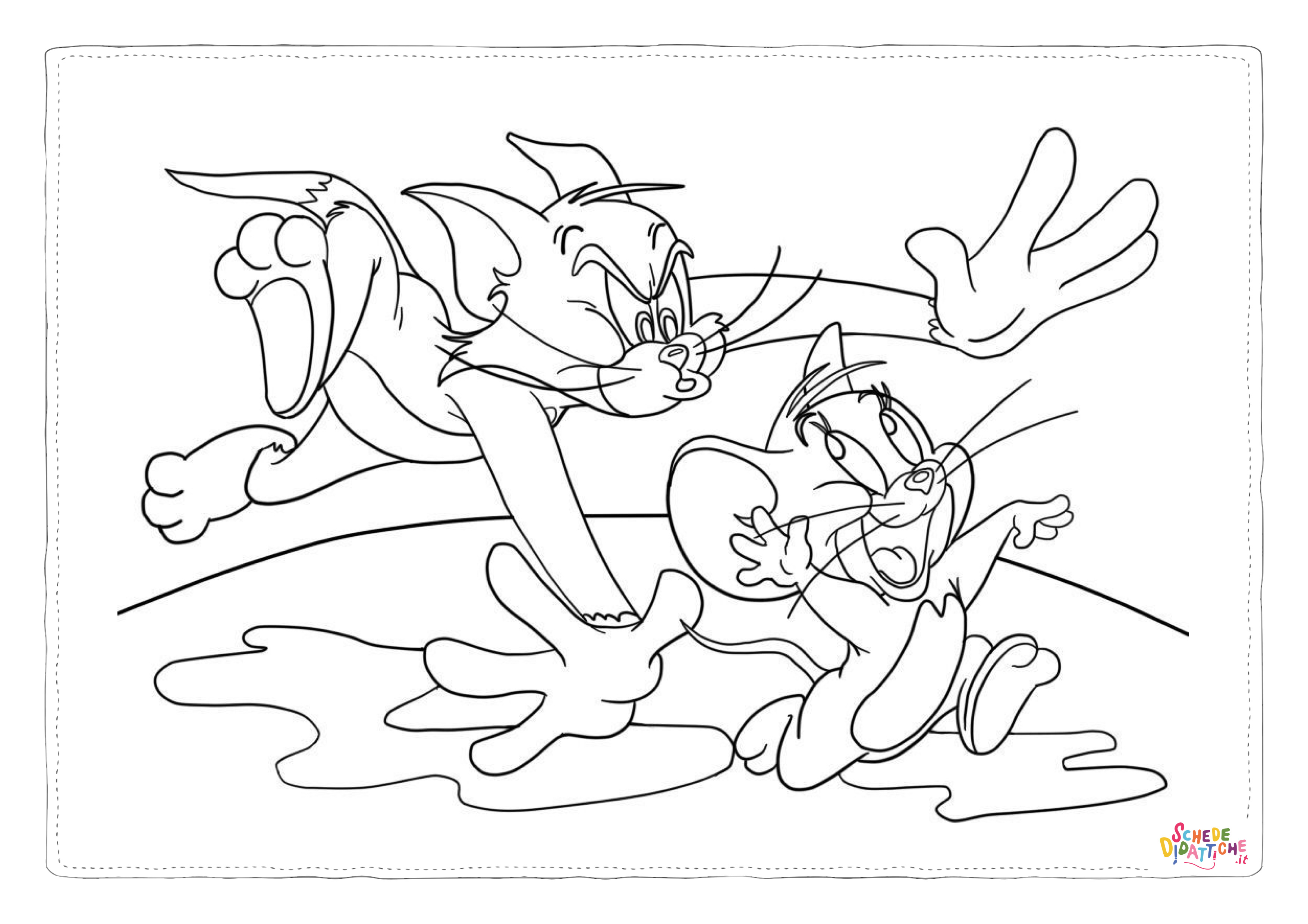 Disegno "Disegno di Tom e Jerry da stampare e colorare 69" Disegno di Tom e Jerry da stampare e colorare 69