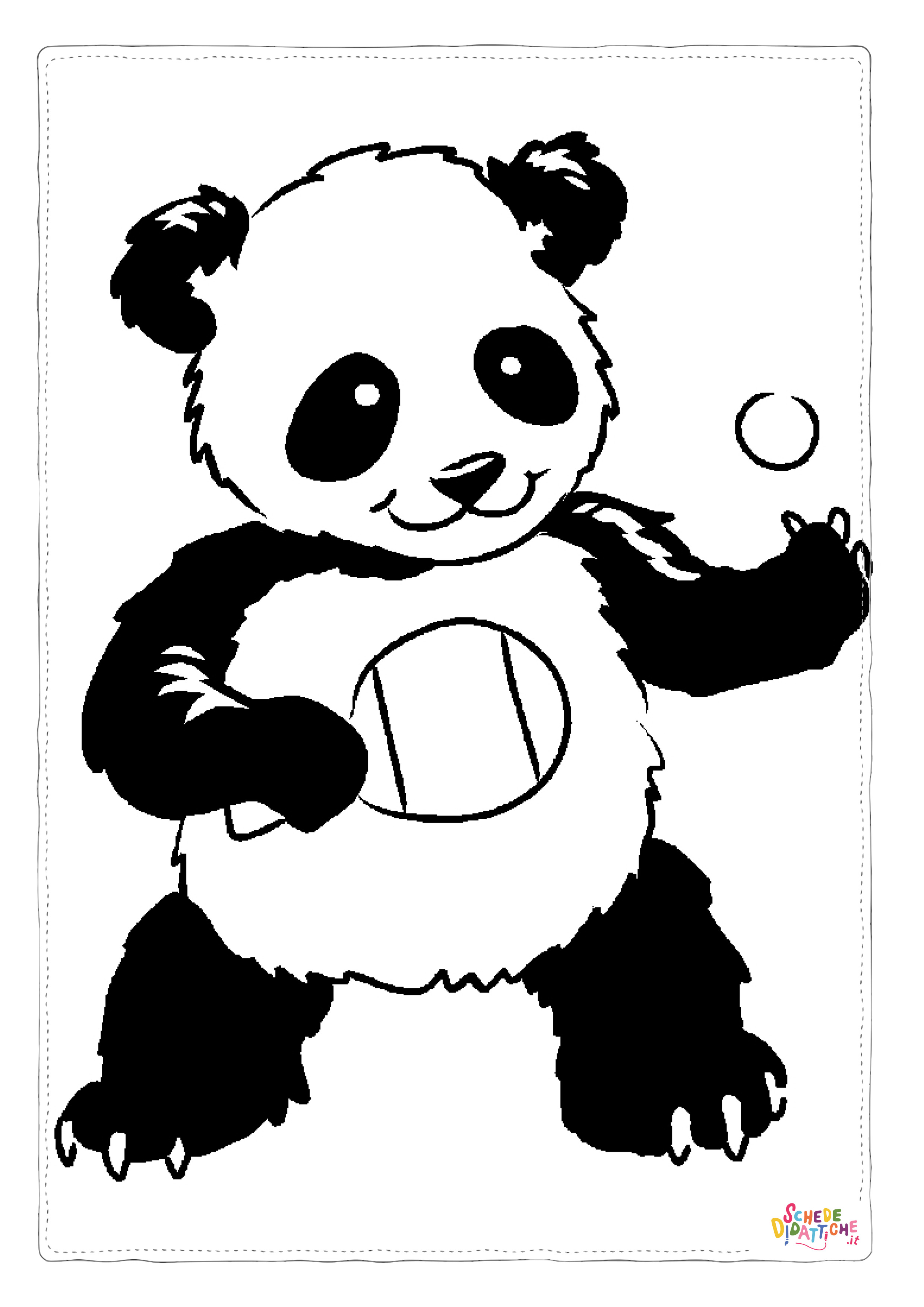 Disegno di panda da stampare e colorare 7