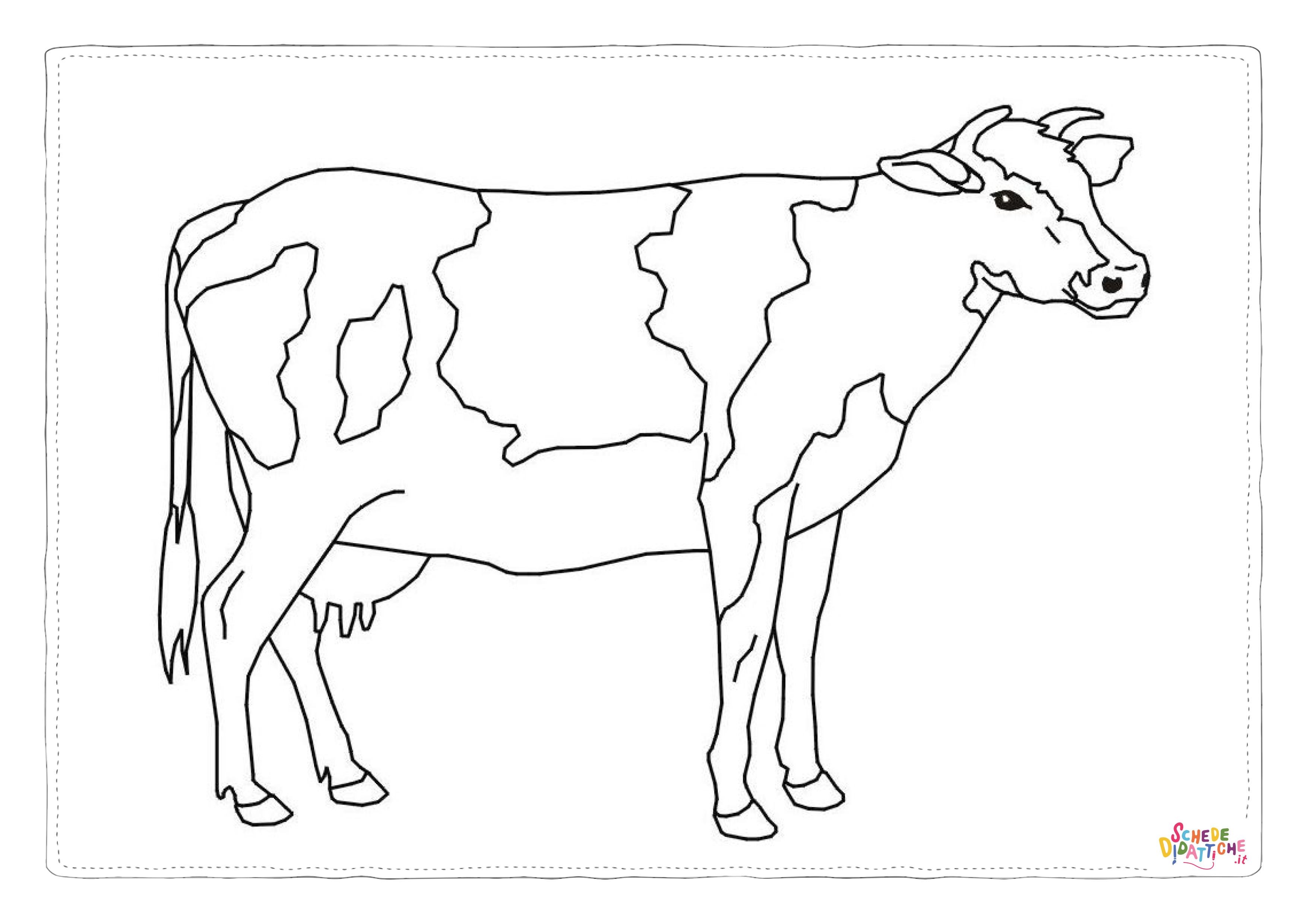 Disegno di mucca da stampare e colorare 113