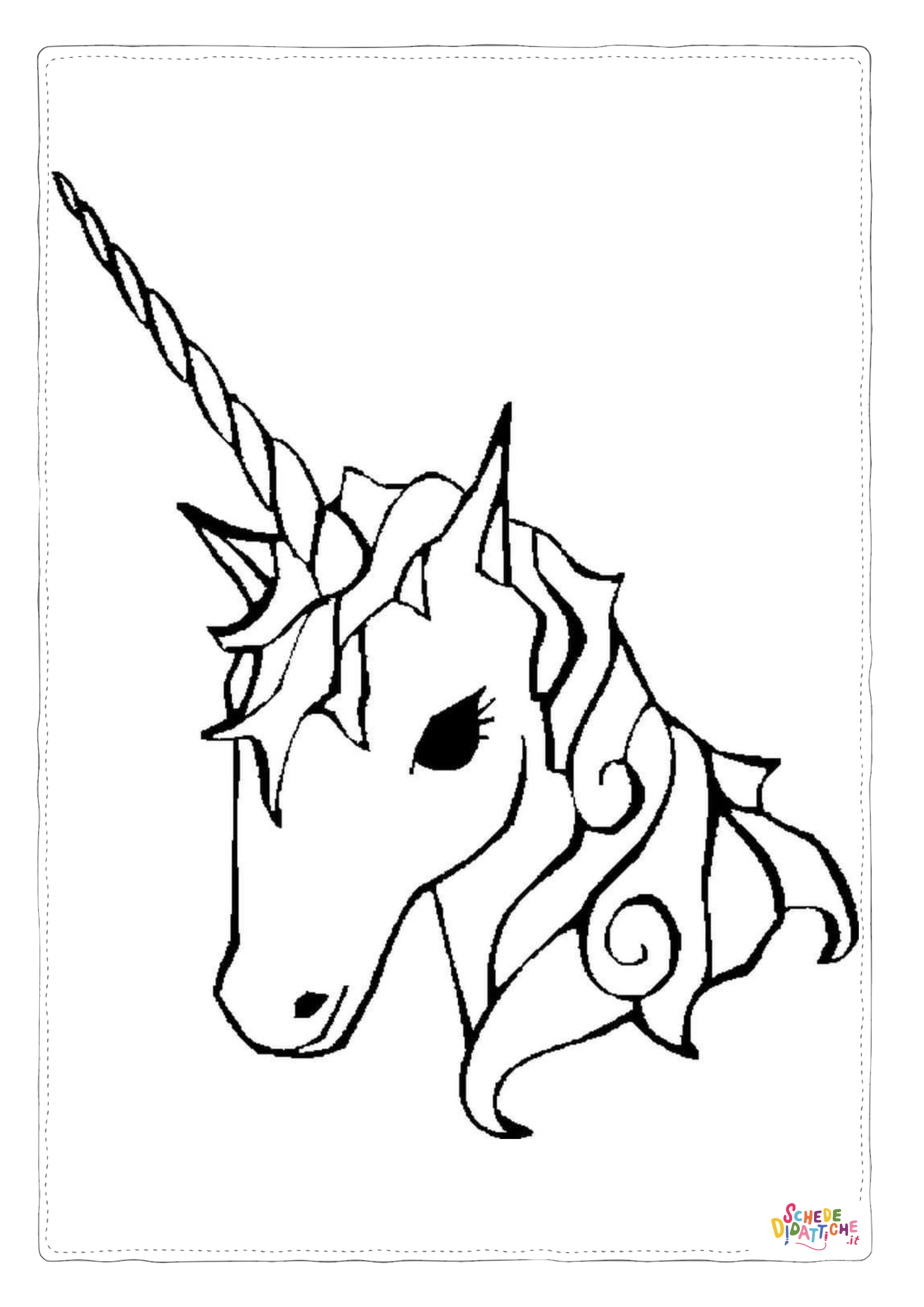Disegno "Disegno di unicorno da stampare e colorare 37" Disegno di unicorno da stampare e colorare 37