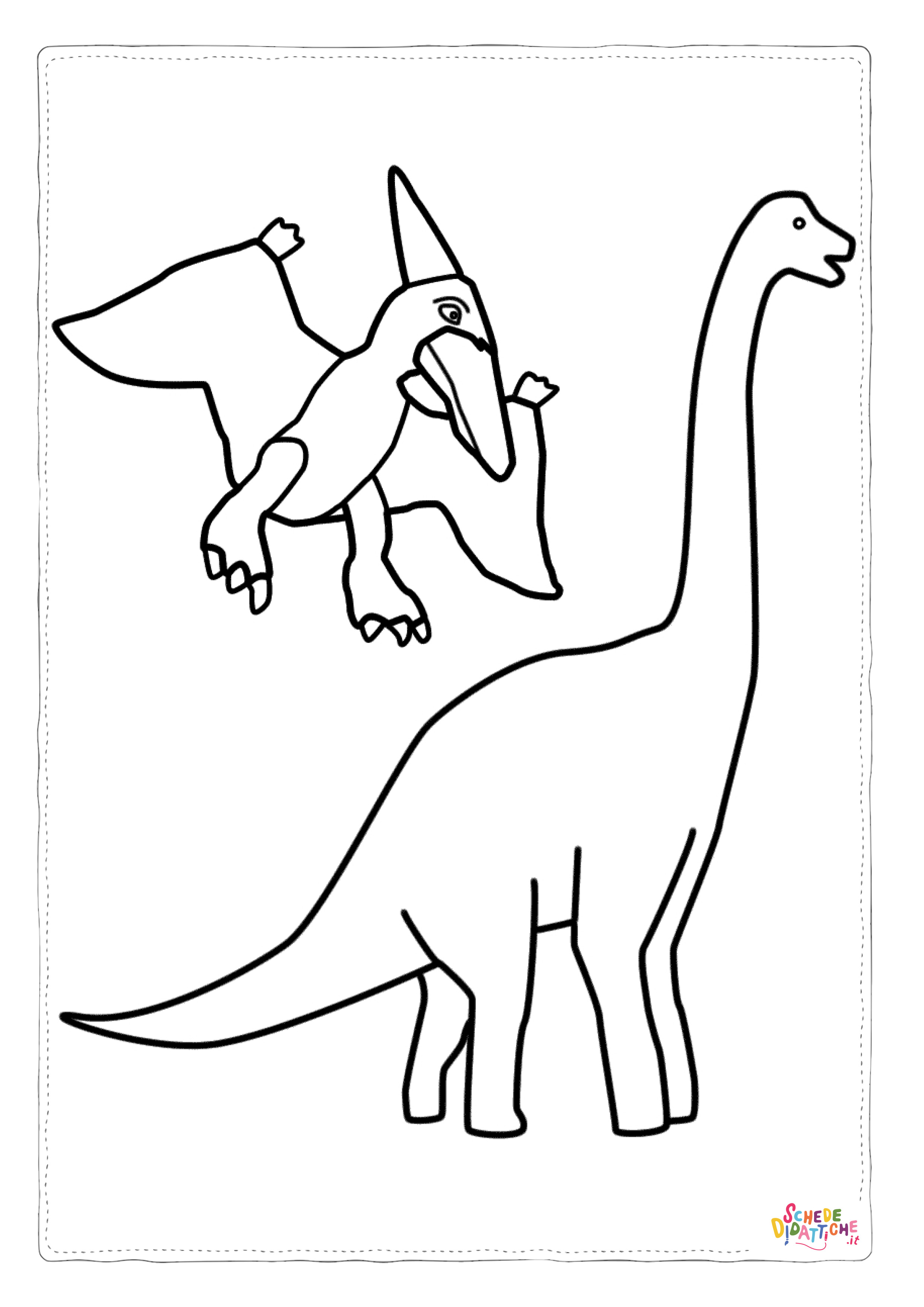 Disegno "Disegno di Brontosauro da stampare e colorare 19" Disegno di Brontosauro da stampare e colorare 19