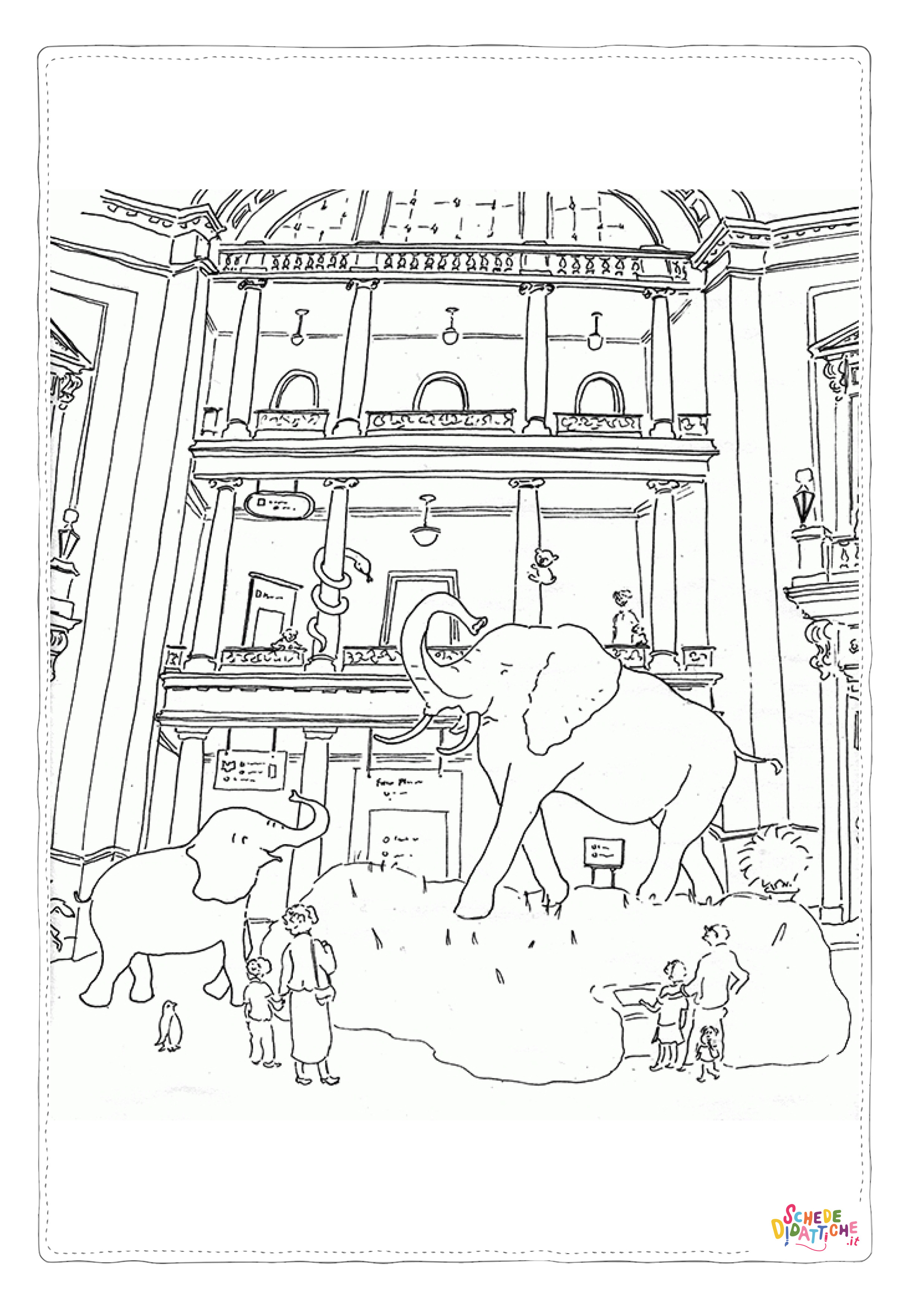 Disegno "Disegno di elefante da stampare e colorare 117" Disegno di elefante da stampare e colorare 117
