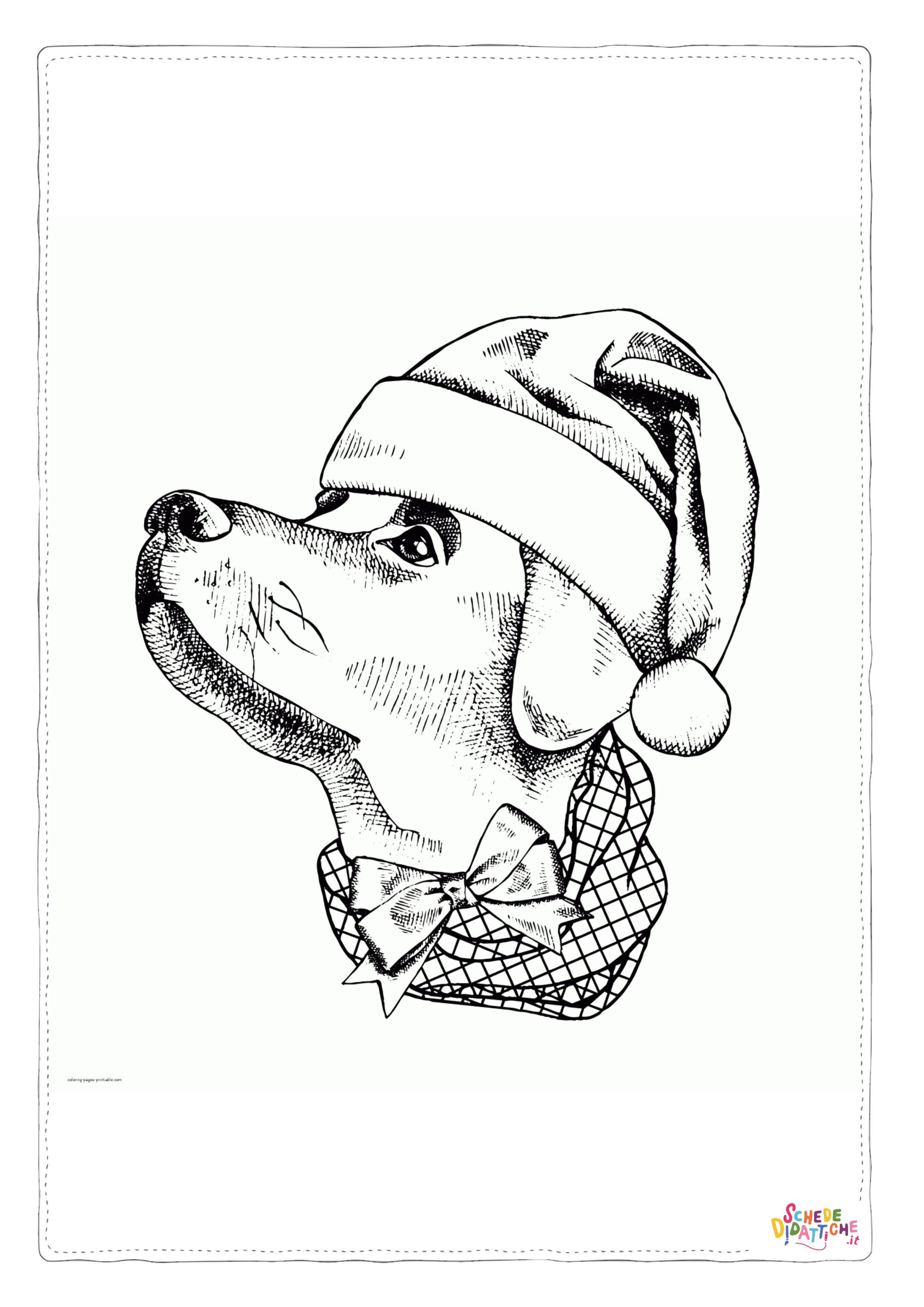 Disegno di animale natalizio da stampare e colorare 1
