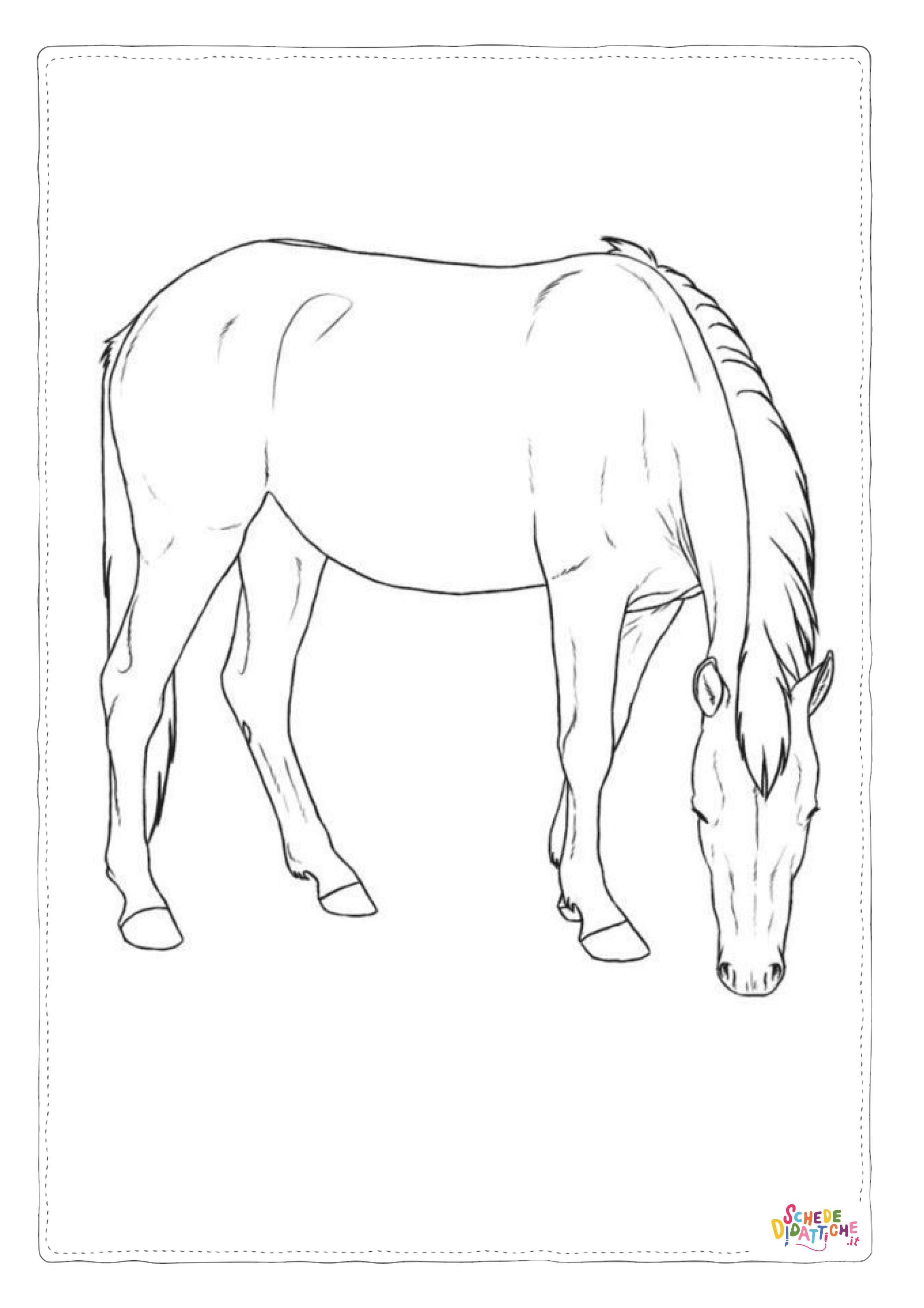 Disegno "Disegno di cavallo da stampare e colorare 223" Disegno di cavallo da stampare e colorare 223