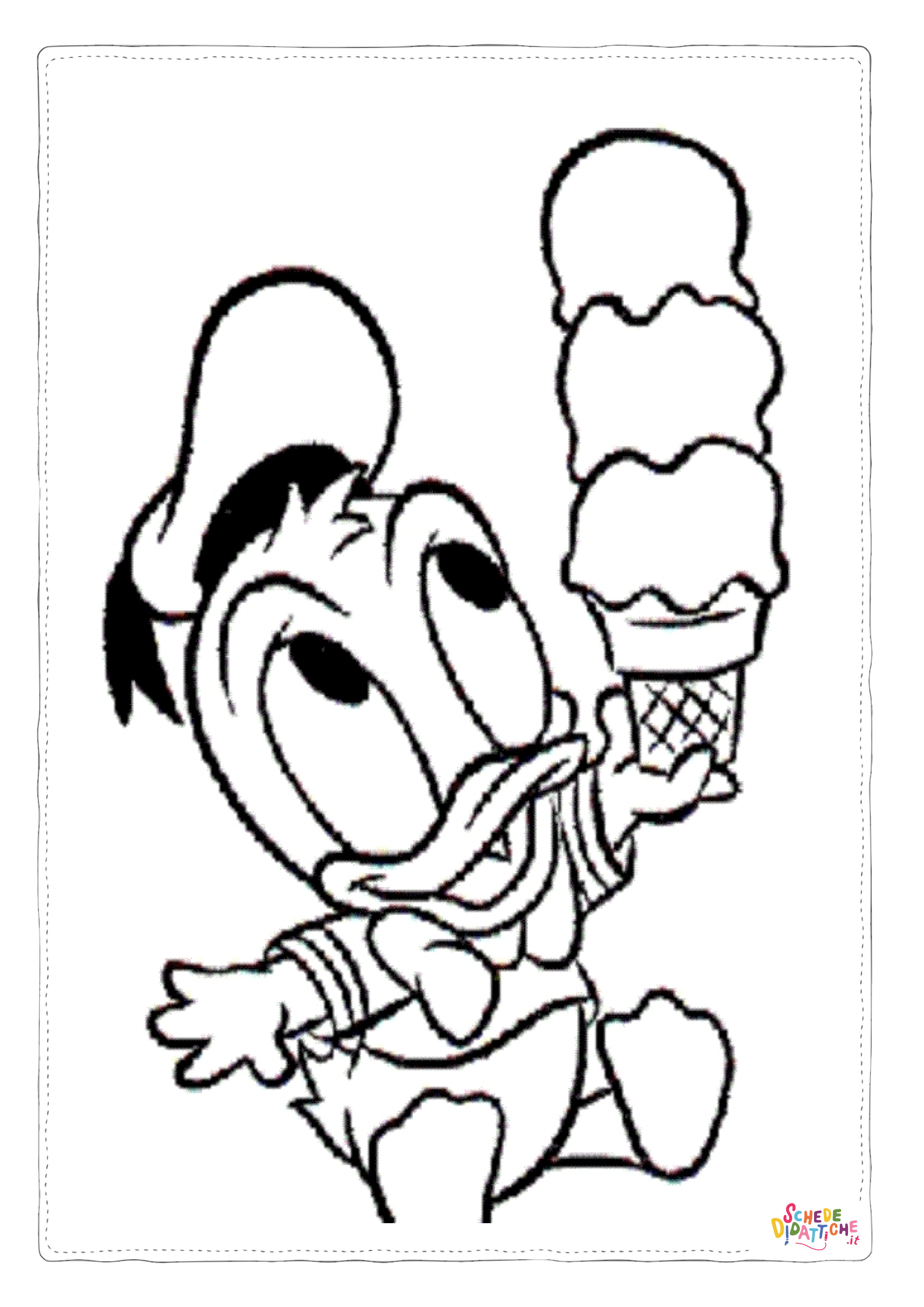 Disegno di Paperino da stampare e colorare 102