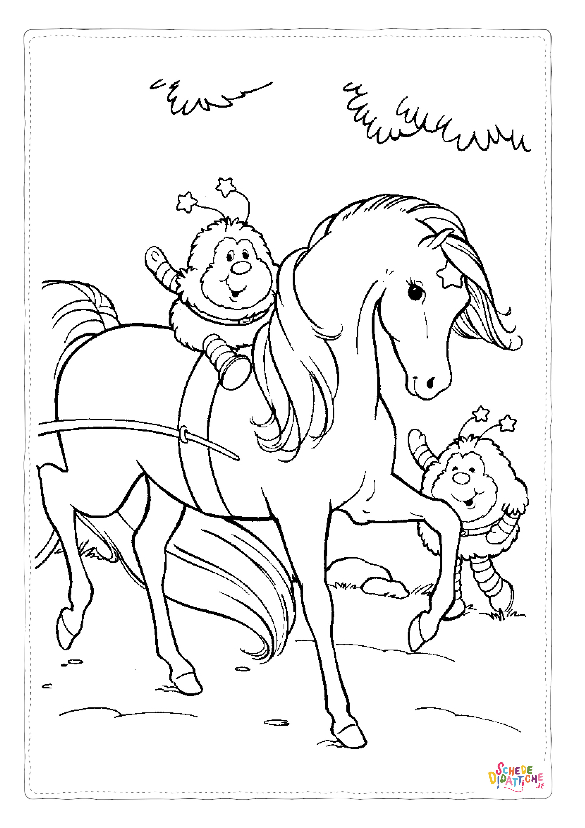 Disegno di equitazione da stampare e colorare 18
