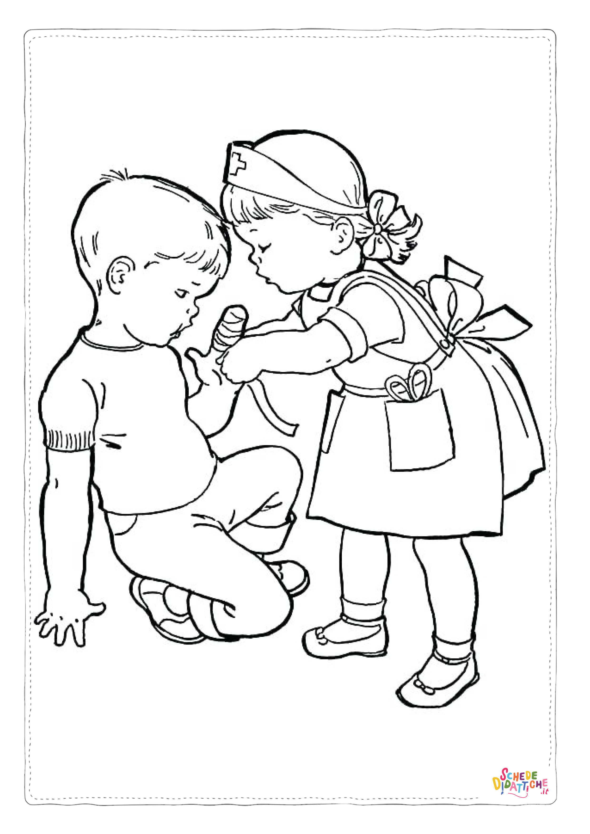 Disegno di infermiere da stampare e colorare 5