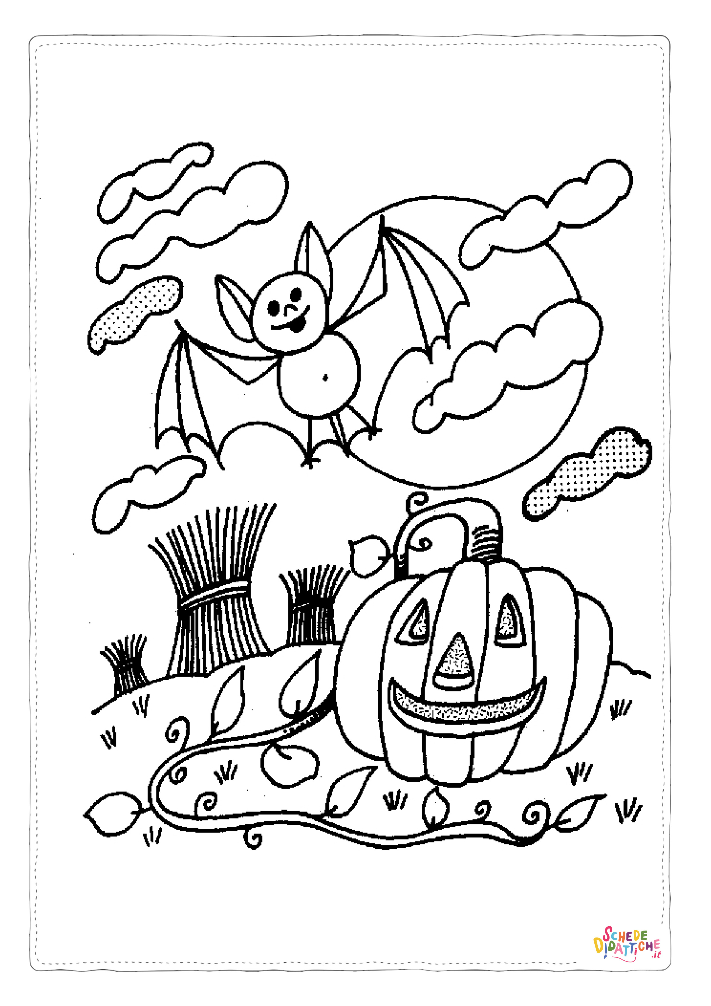 Disegno "Disegno di zucca di Halloween da stampare e colorare 44" Disegno di zucca di Halloween da stampare e colorare 44