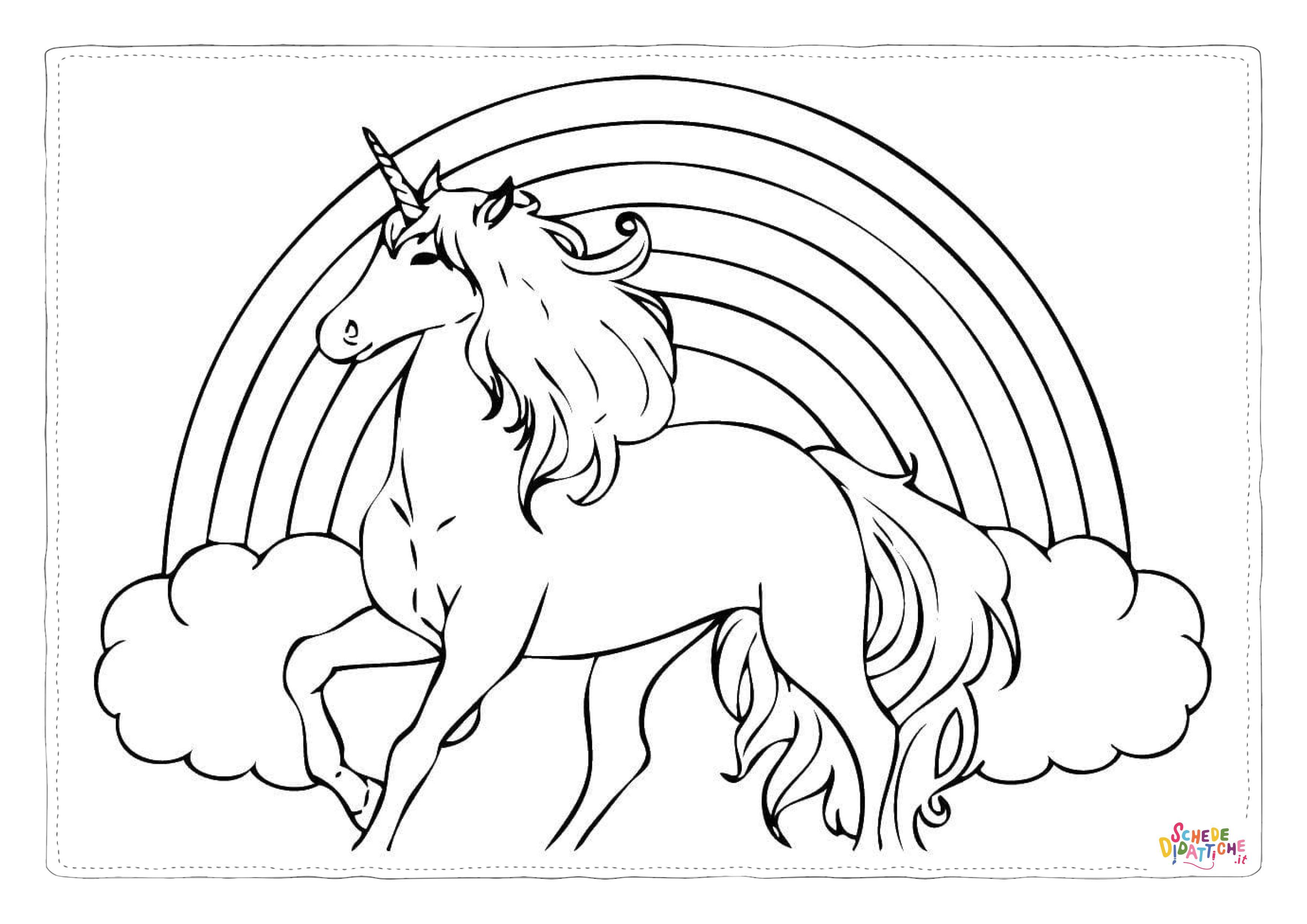 Disegno di arcobaleno da stampare e colorare 57
