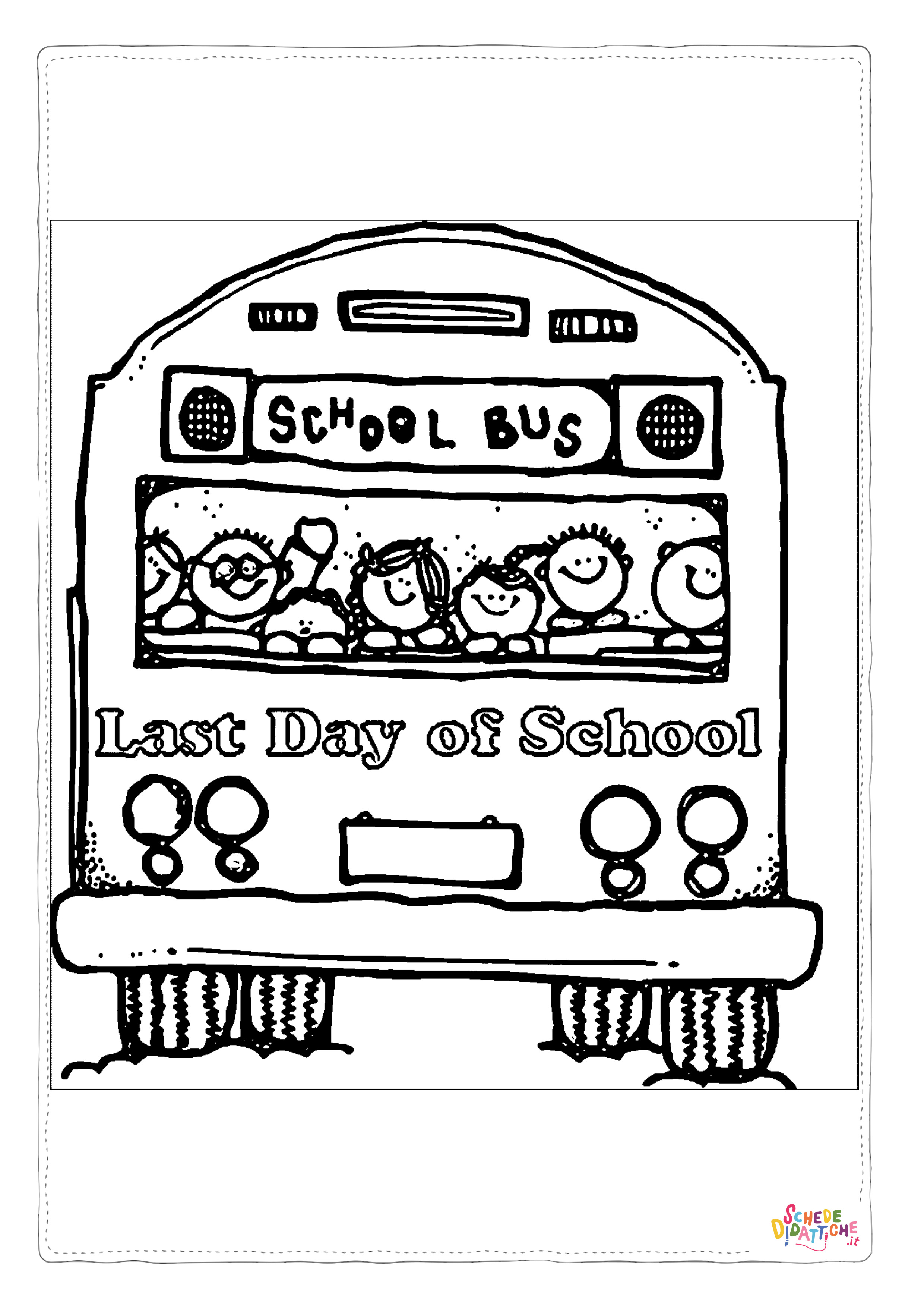 Disegno di scuolabus da stampare e colorare 17