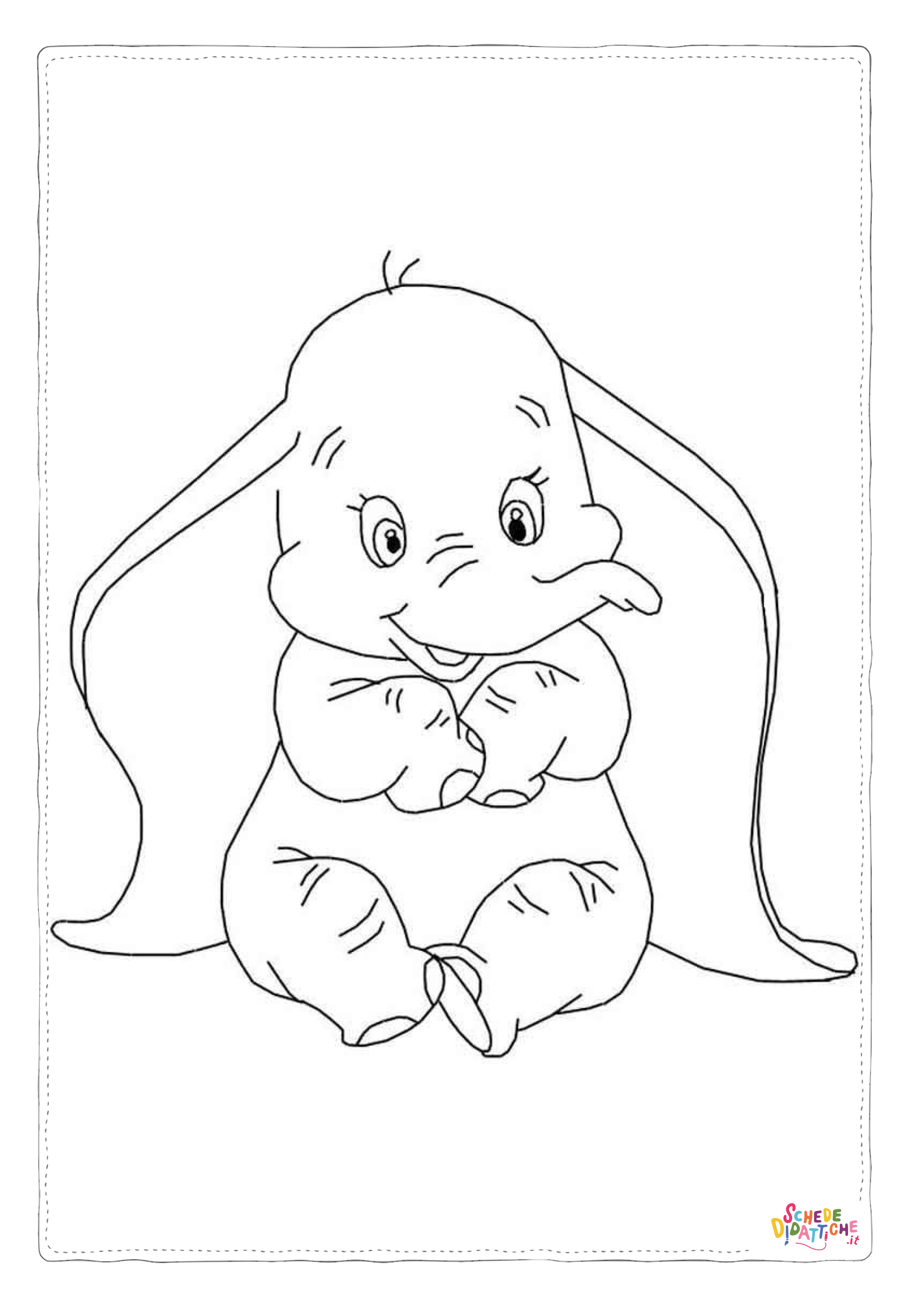 Disegno di Dumbo da stampare e colorare 67