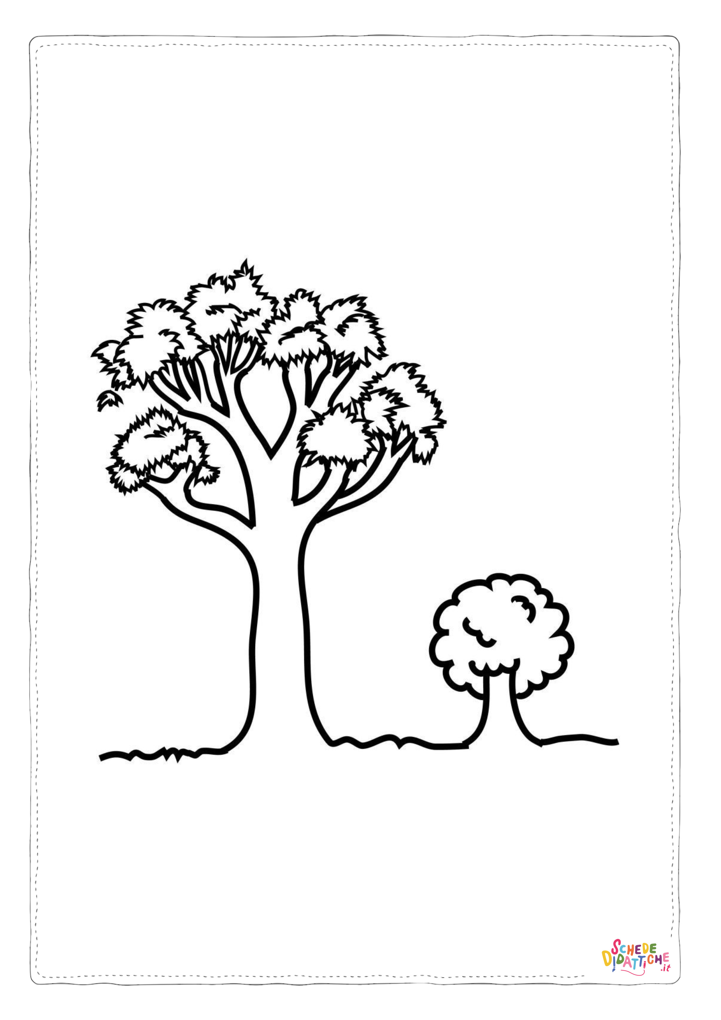 Disegno "Disegno di albero da stampare e colorare 124" Disegno di albero da stampare e colorare 124