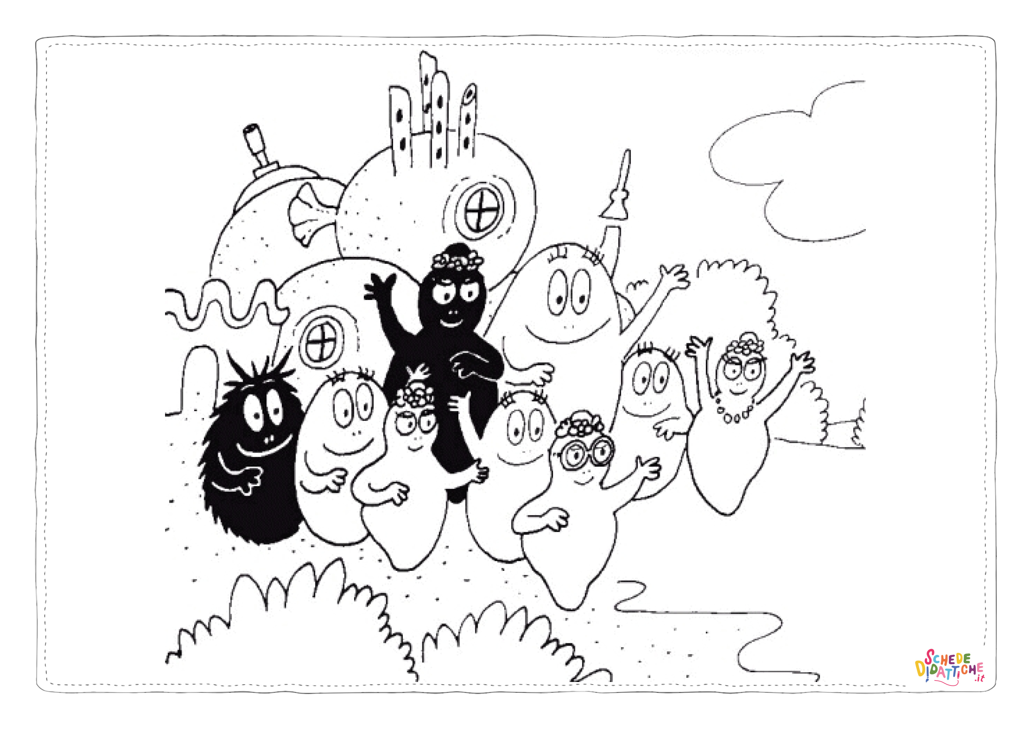 Disegno di Barbapap da stampare e colorare 26