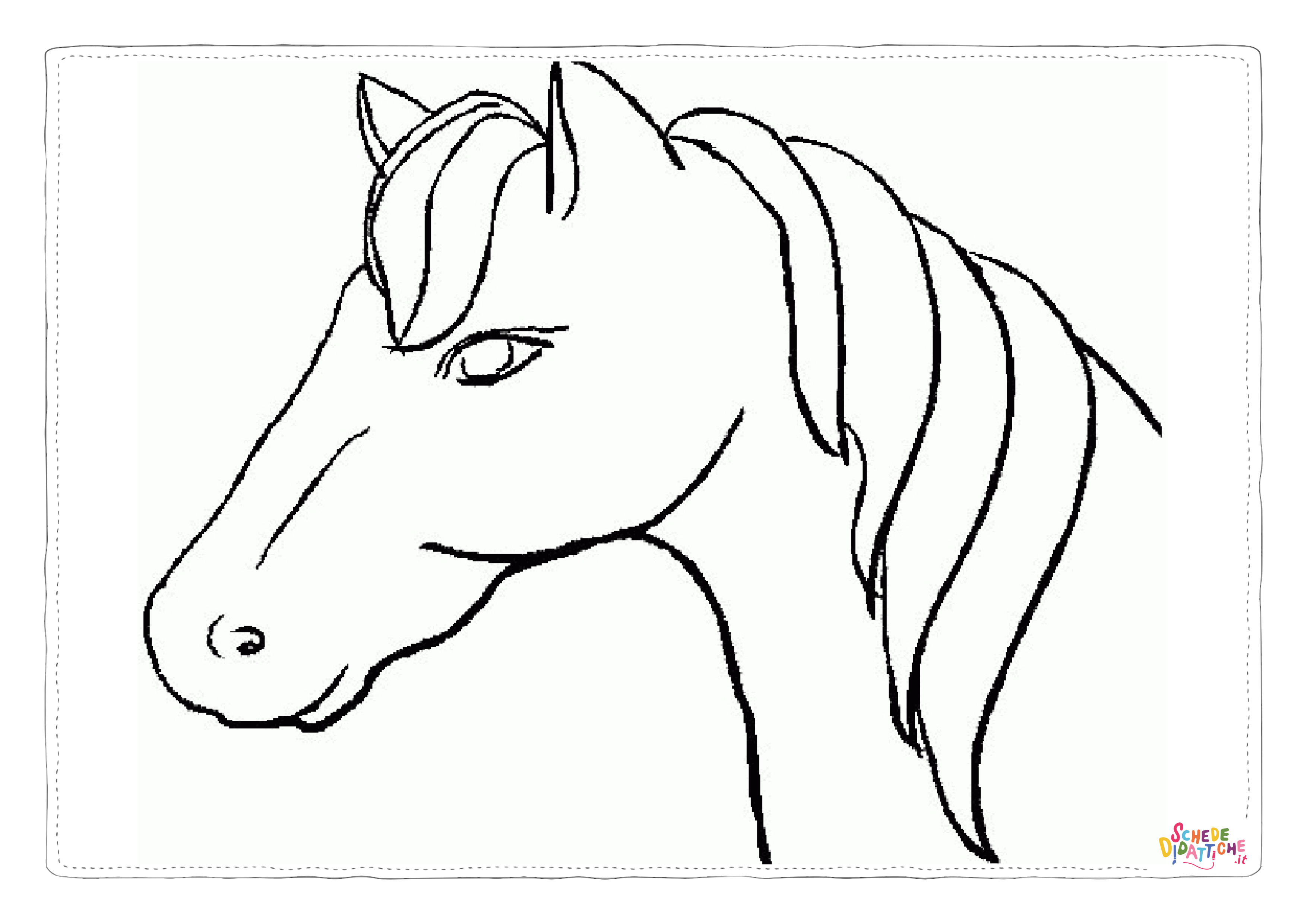 Disegno "Disegno di cavallo da stampare e colorare 32" Disegno di cavallo da stampare e colorare 32