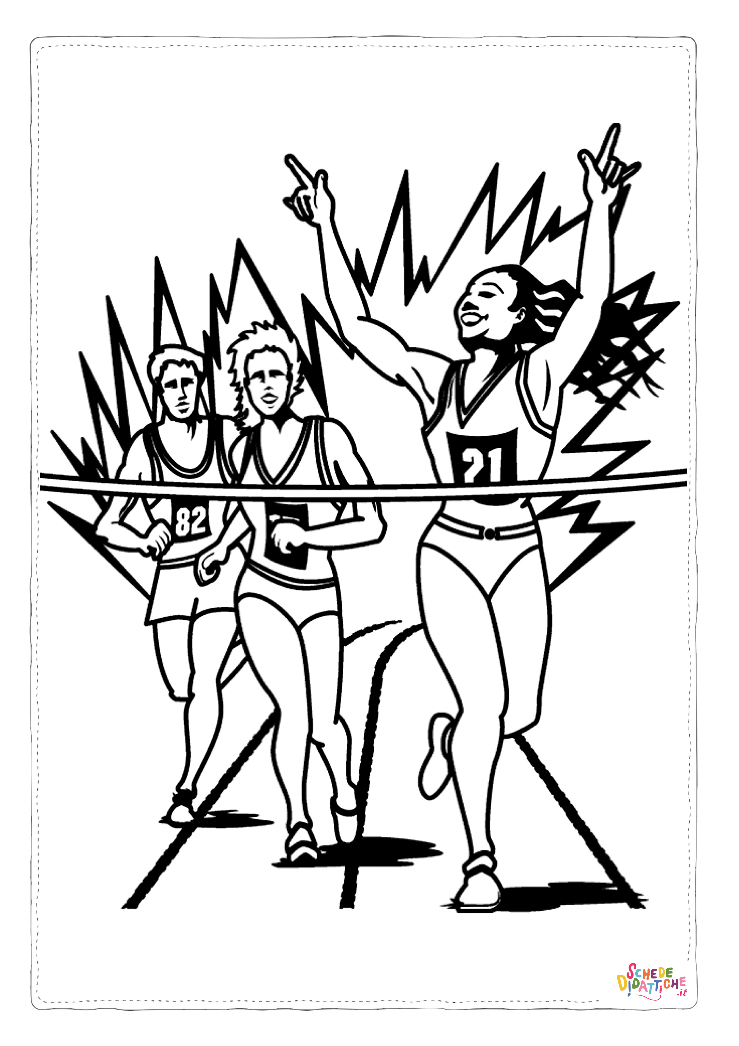 Disegno "Disegno di atletica leggera da stampare e colorare 1" Disegno di atletica leggera da stampare e colorare 1
