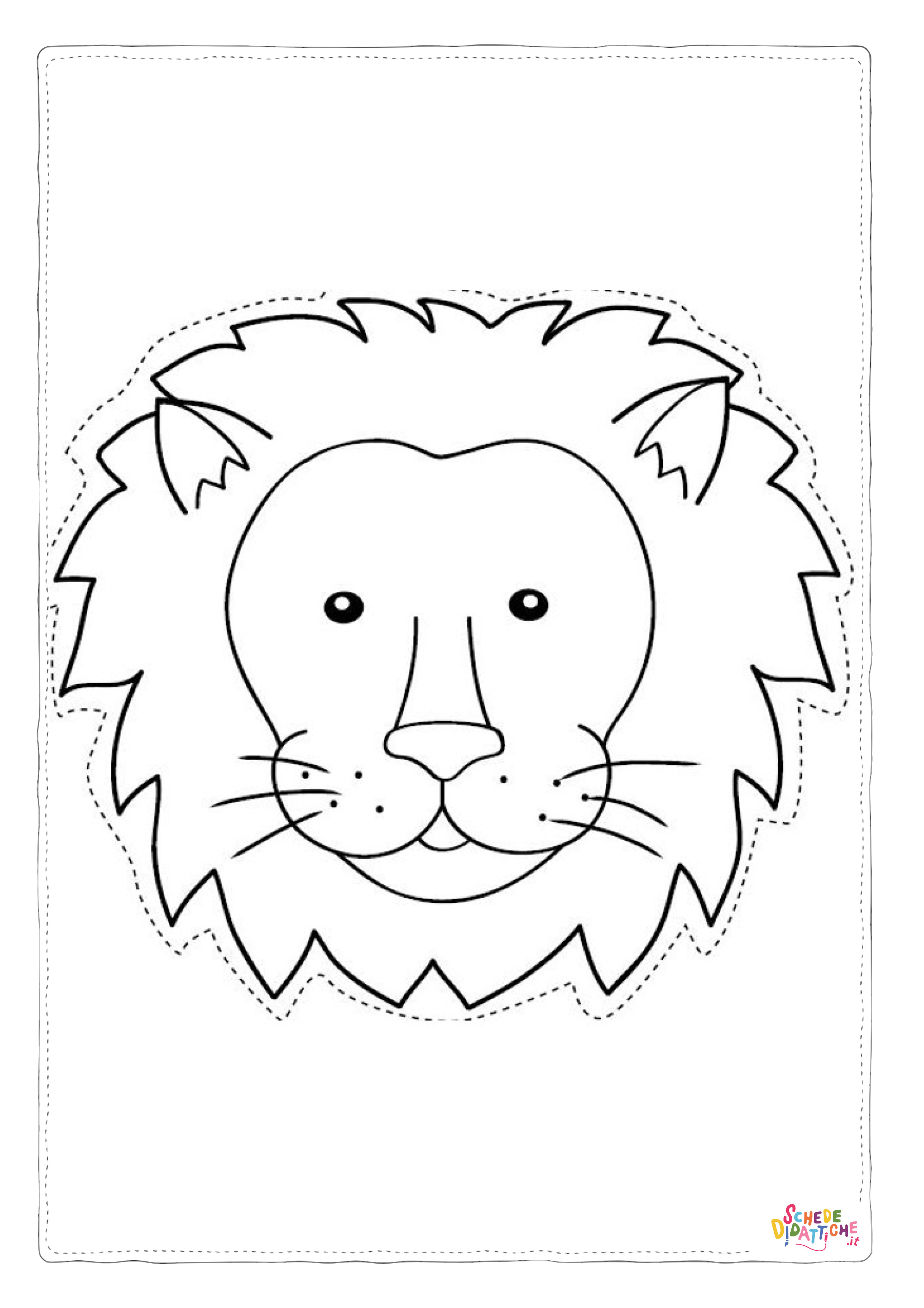 Disegno "Disegno di leone da stampare e colorare 34" Disegno di leone da stampare e colorare 34
