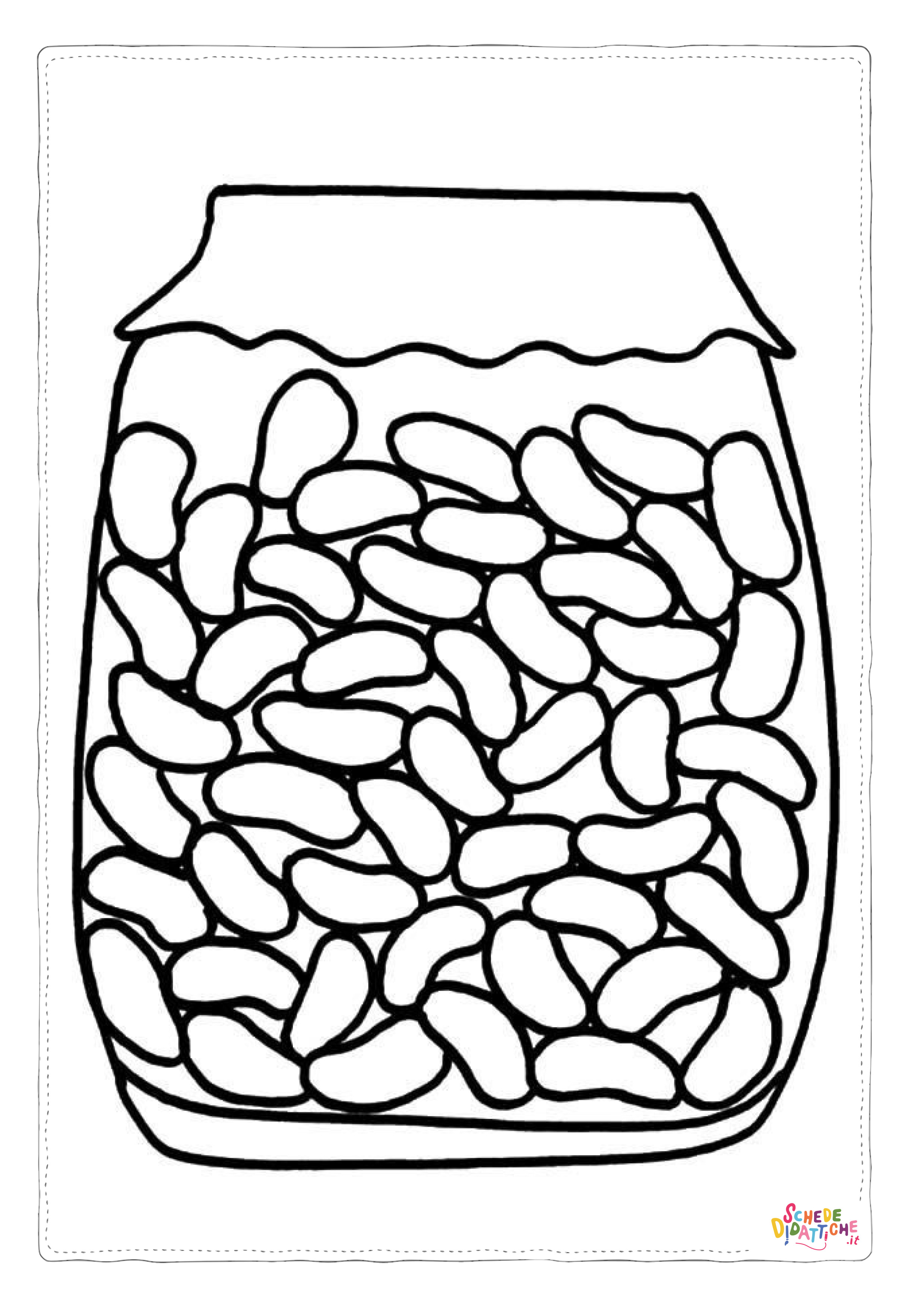 Disegno di fava da stampare e colorare