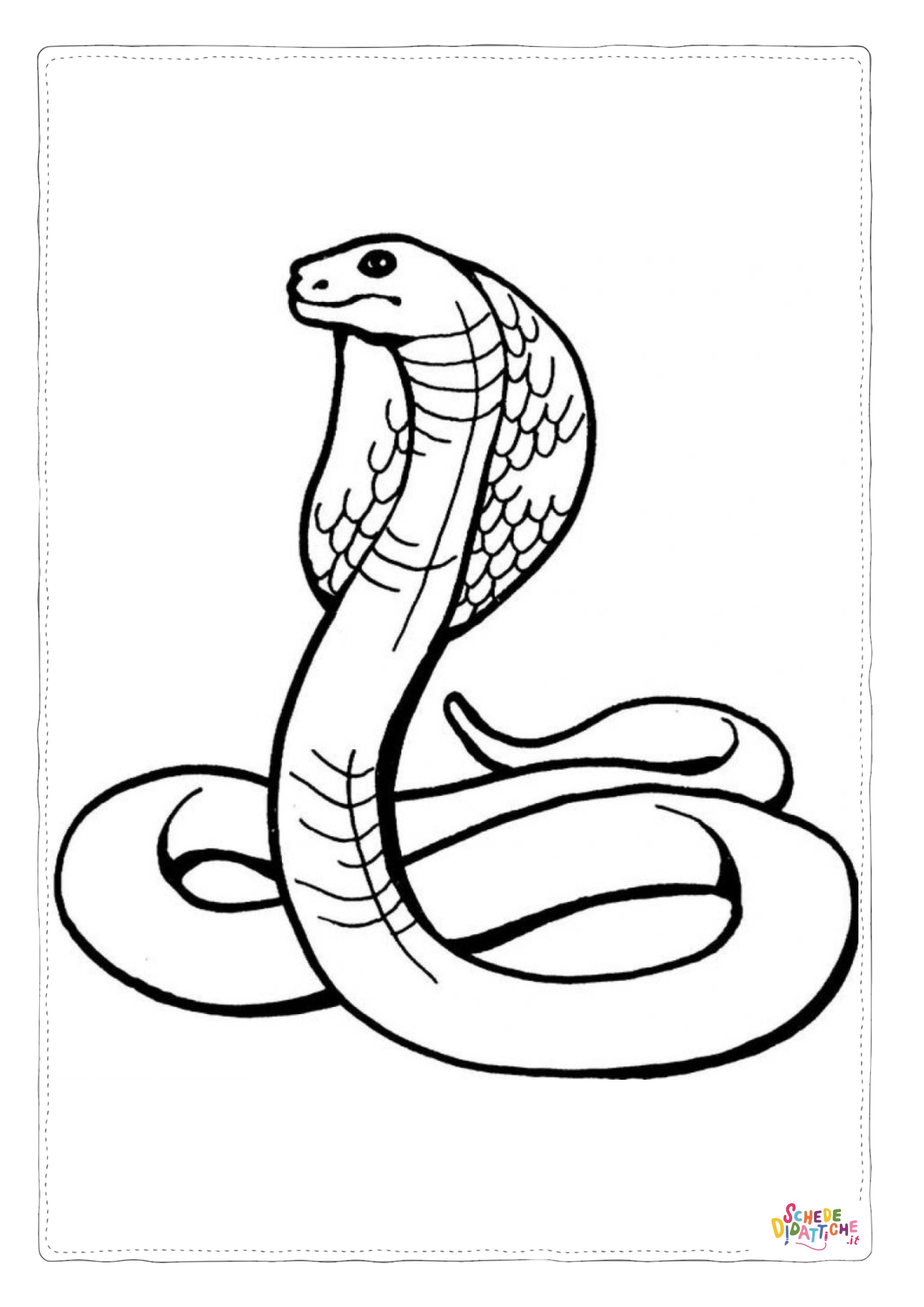 Disegno "Disegno di serpente da stampare e colorare 25" Disegno di serpente da stampare e colorare 25
