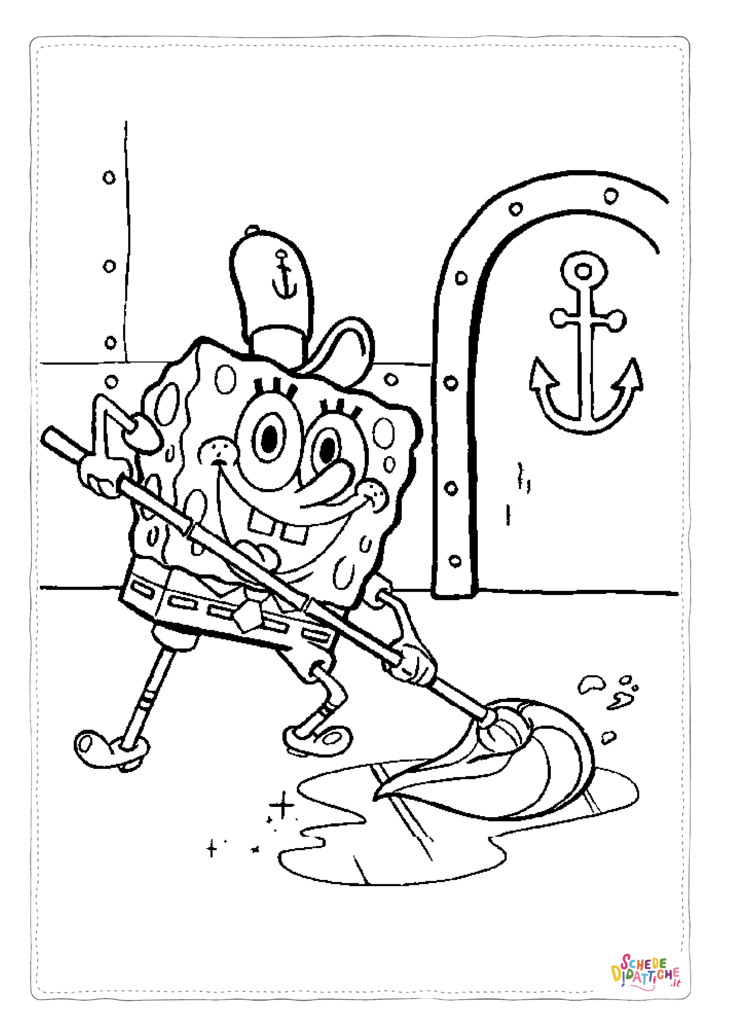 Disegno di Spongebob da stampare e colorare 12