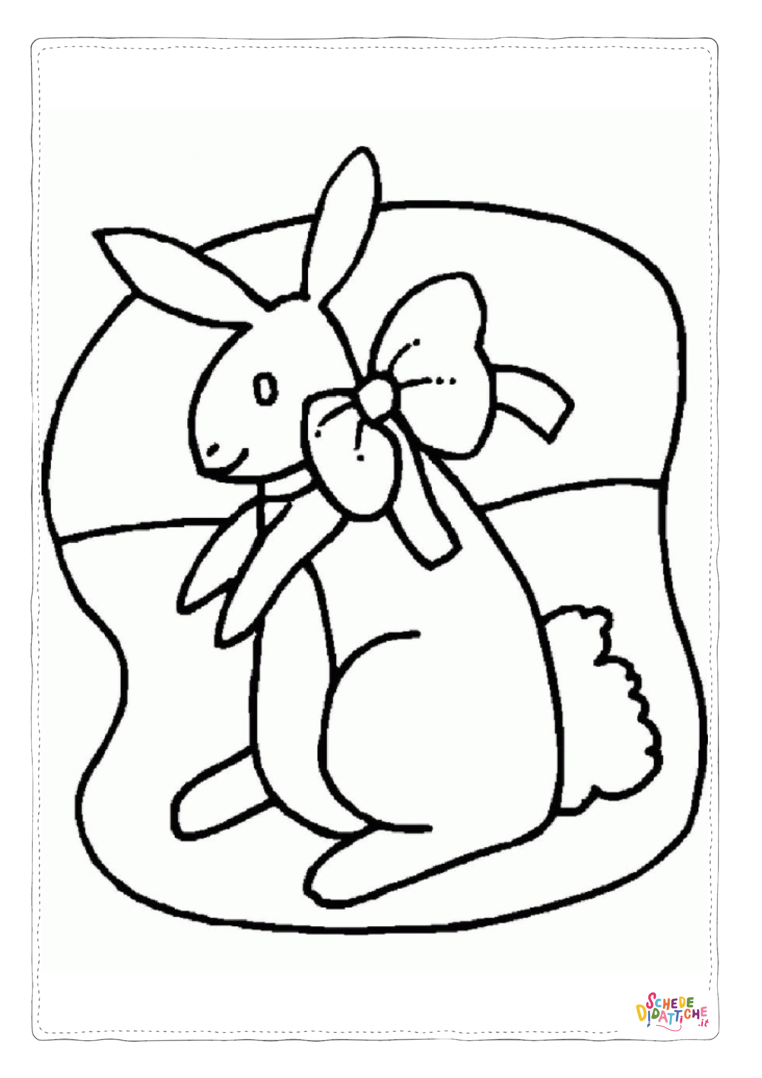 Disegno "Disegno di coniglio da stampare e colorare 114" Disegno di coniglio da stampare e colorare 114