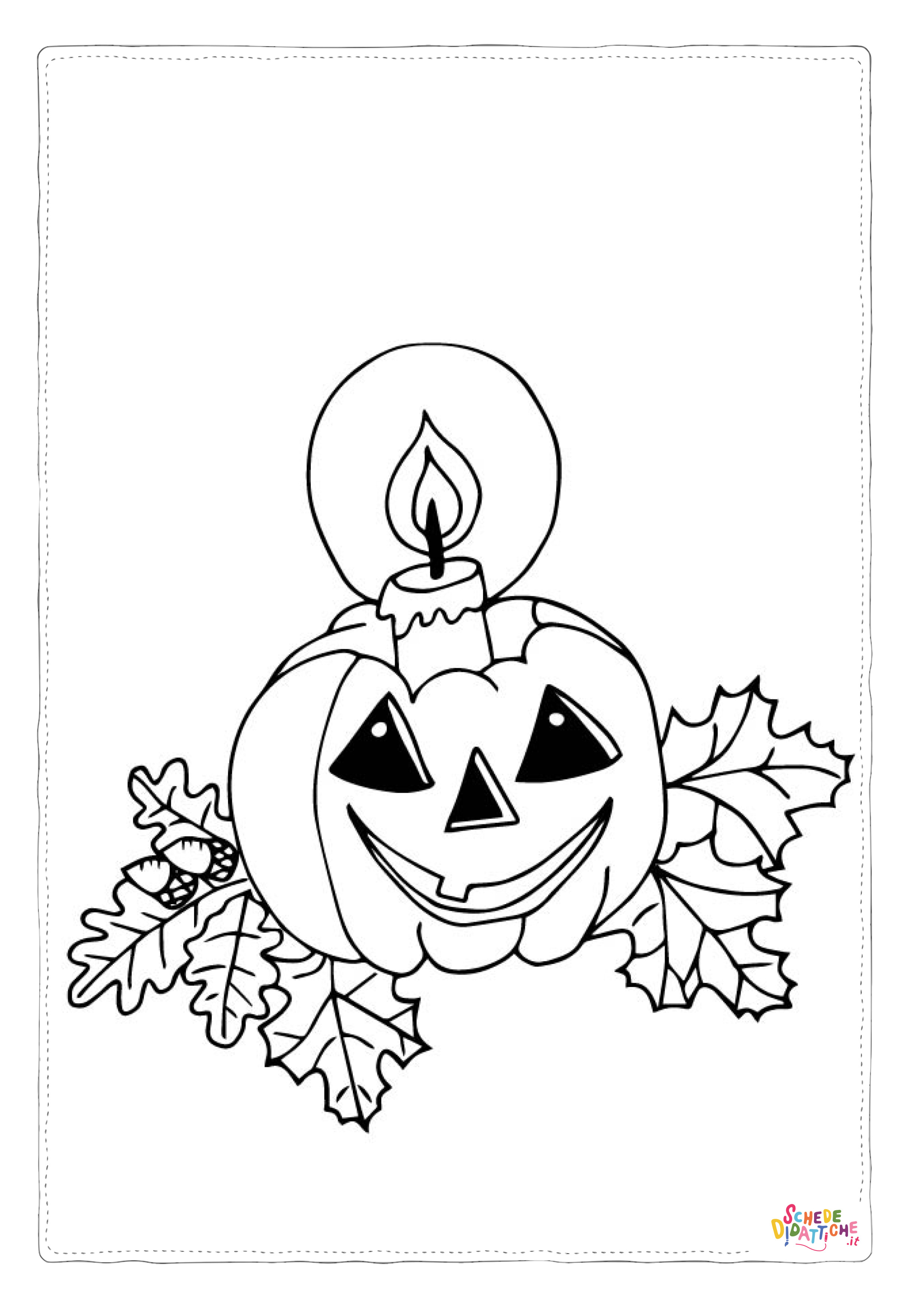 Disegno "Disegno di zucca di Halloween da stampare e colorare 125" Disegno di zucca di Halloween da stampare e colorare 125