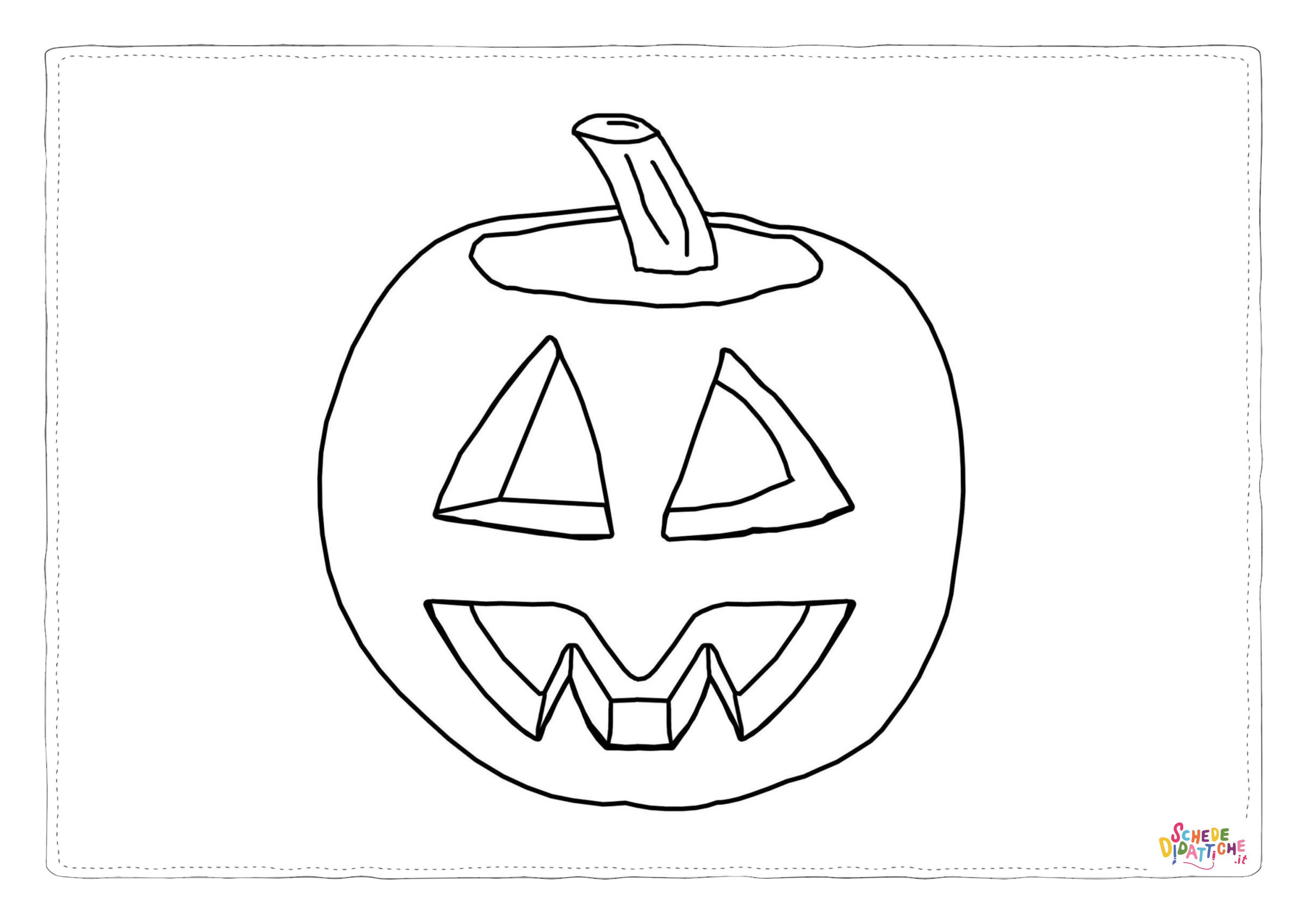 Disegno "Disegno di zucca di Halloween da stampare e colorare 196" Disegno di zucca di Halloween da stampare e colorare 196