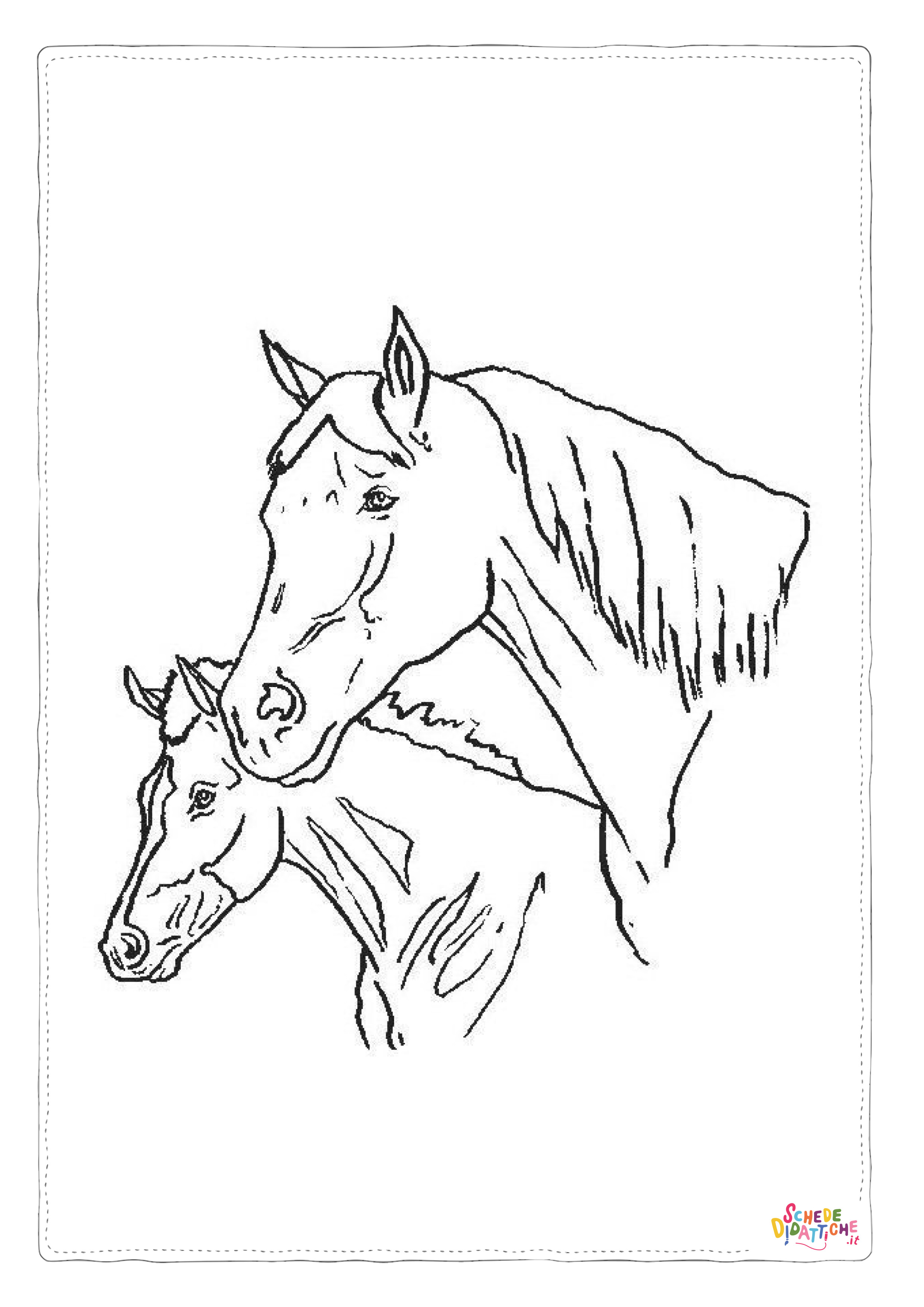Disegno "Disegno di cavallo da stampare e colorare 242" Disegno di cavallo da stampare e colorare 242