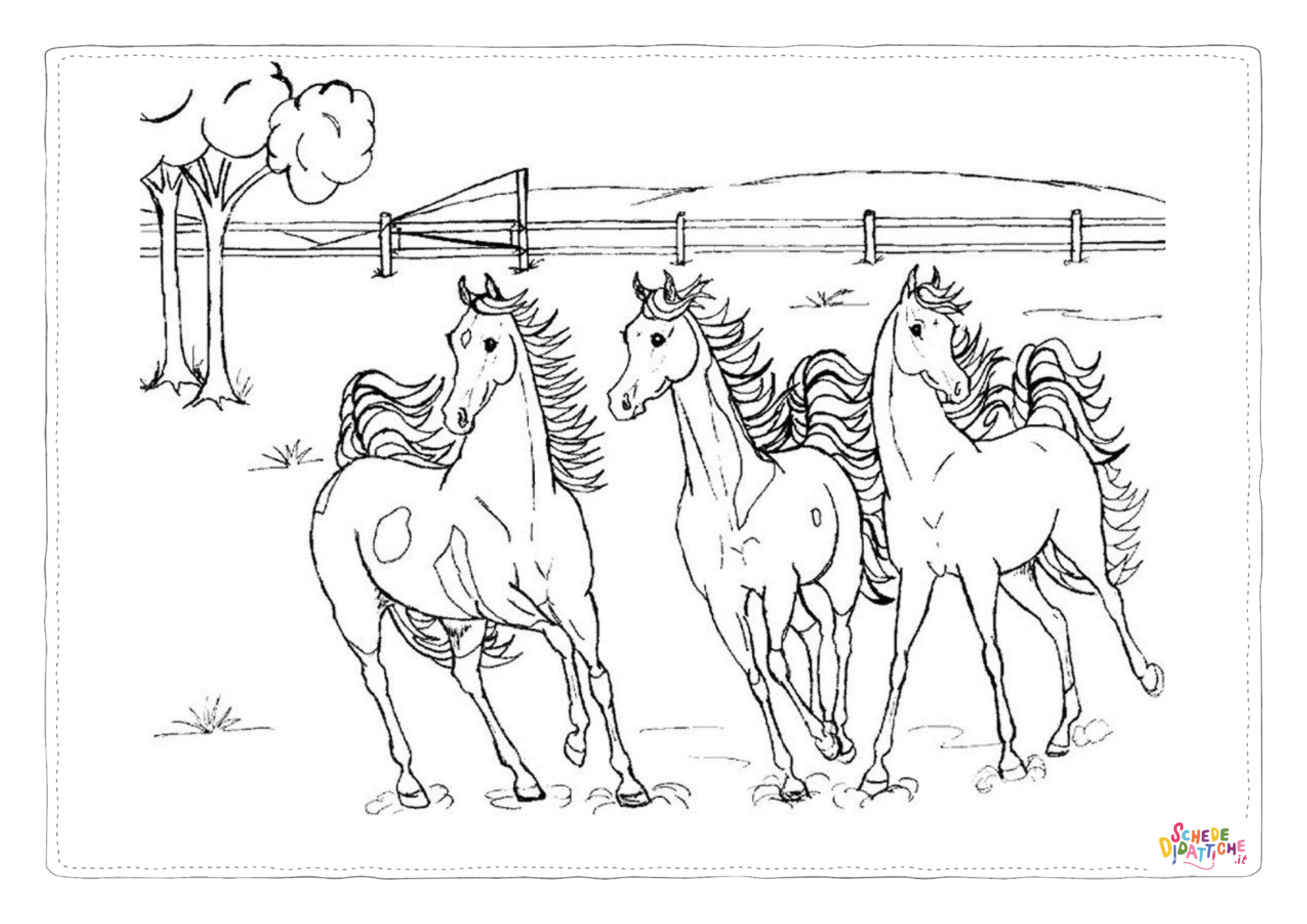 Disegno "Disegno di cavallo da stampare e colorare 37" Disegno di cavallo da stampare e colorare 37
