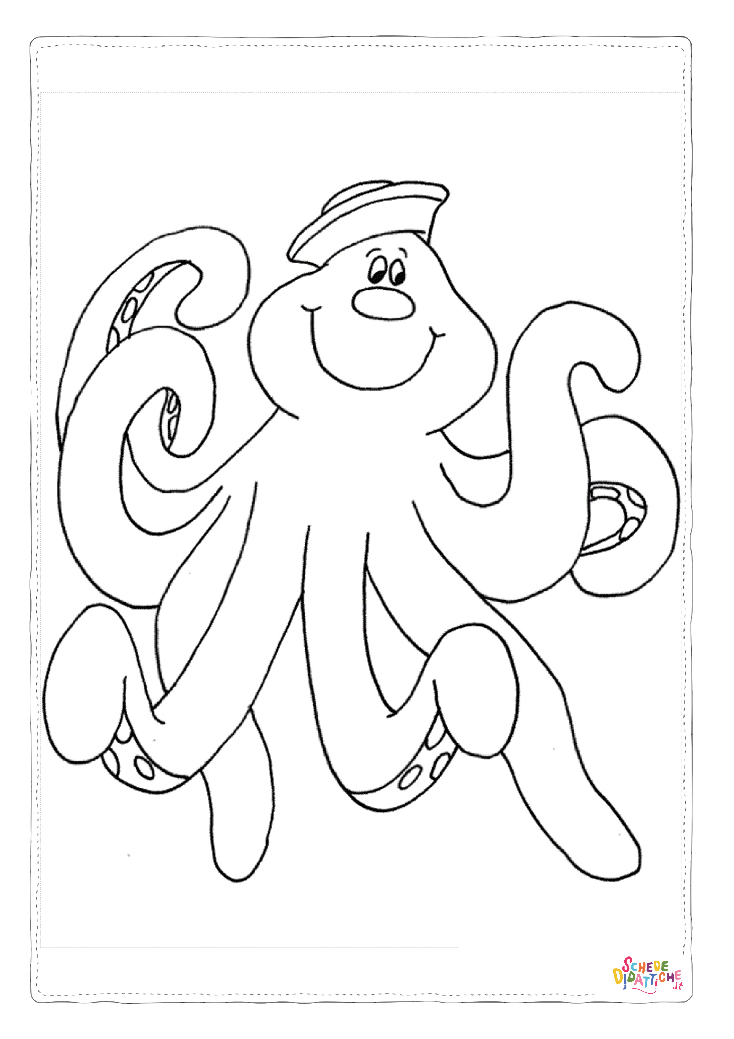 Disegno di polpo da stampare e colorare 38