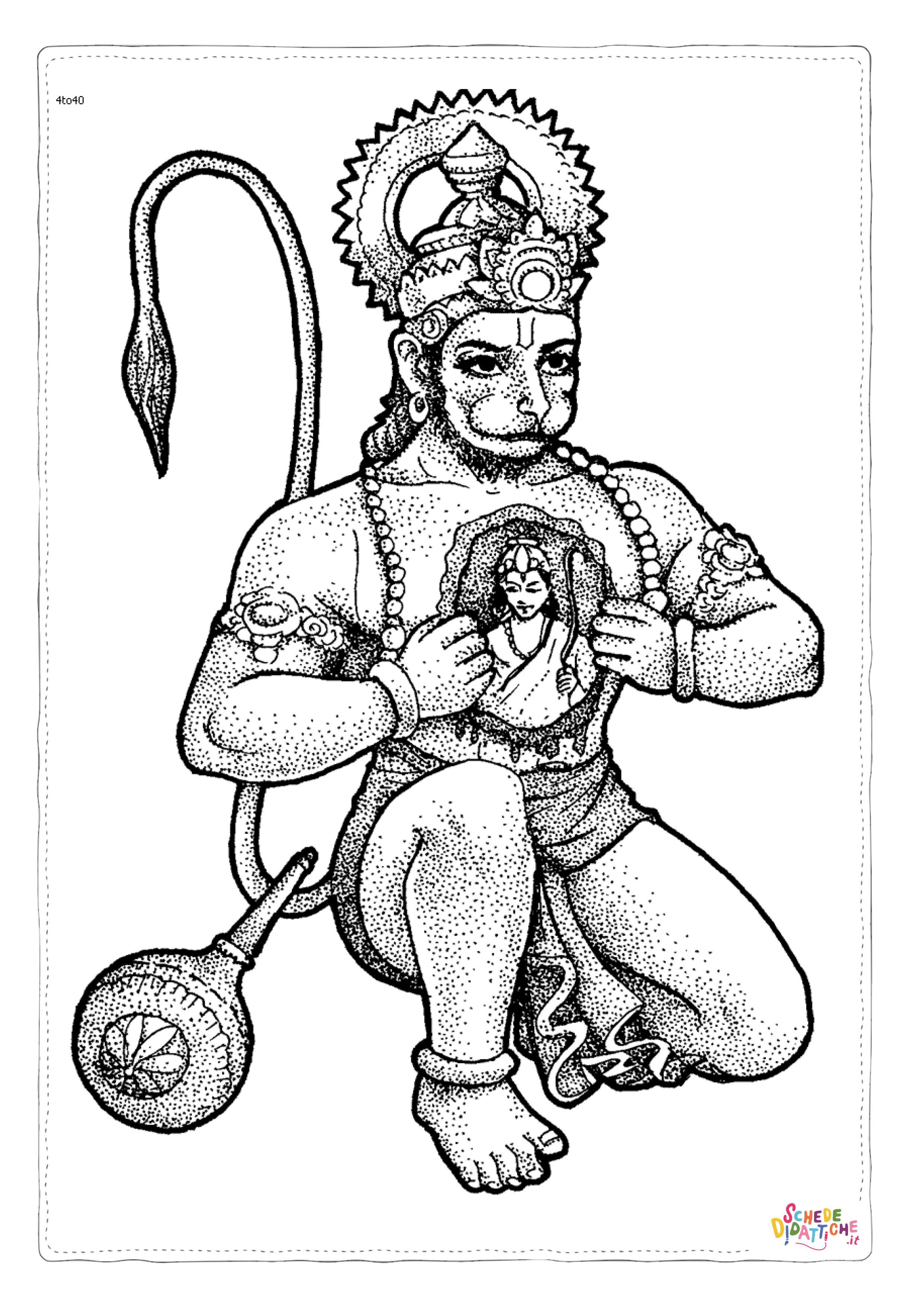 Disegno "Disegno di Induismo da stampare e colorare 5" Disegno di Induismo da stampare e colorare 5