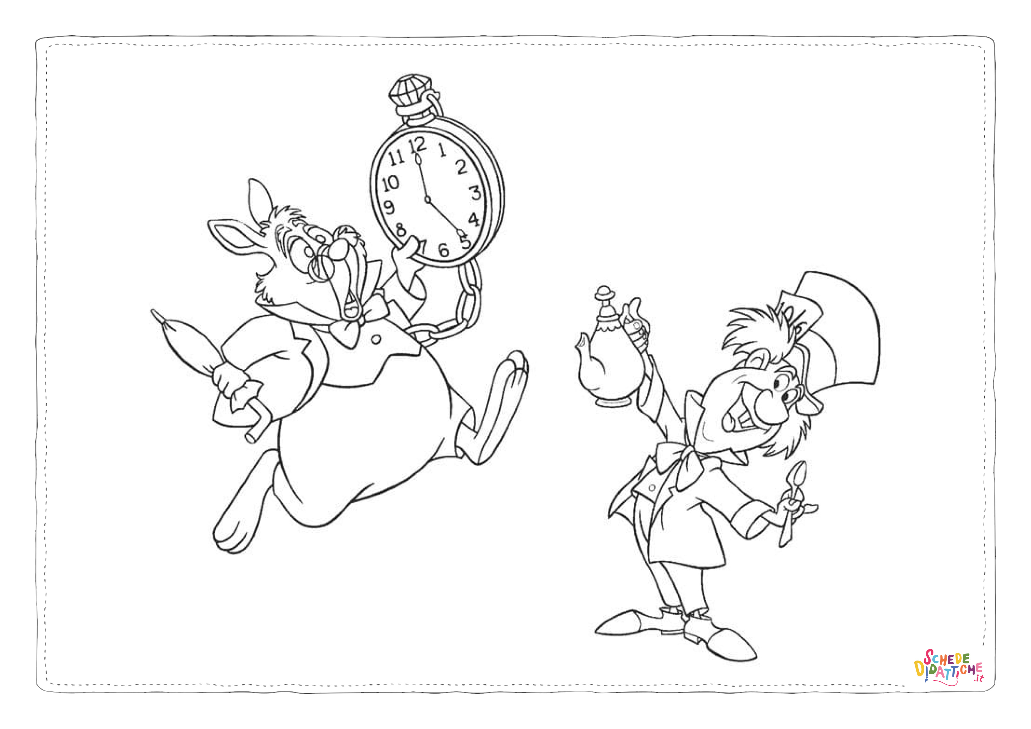 Disegno "Disegno di Alice nel paese delle meraviglie da stampare e colorare 88" Disegno di Alice nel paese delle meraviglie da stampare e colorare 88