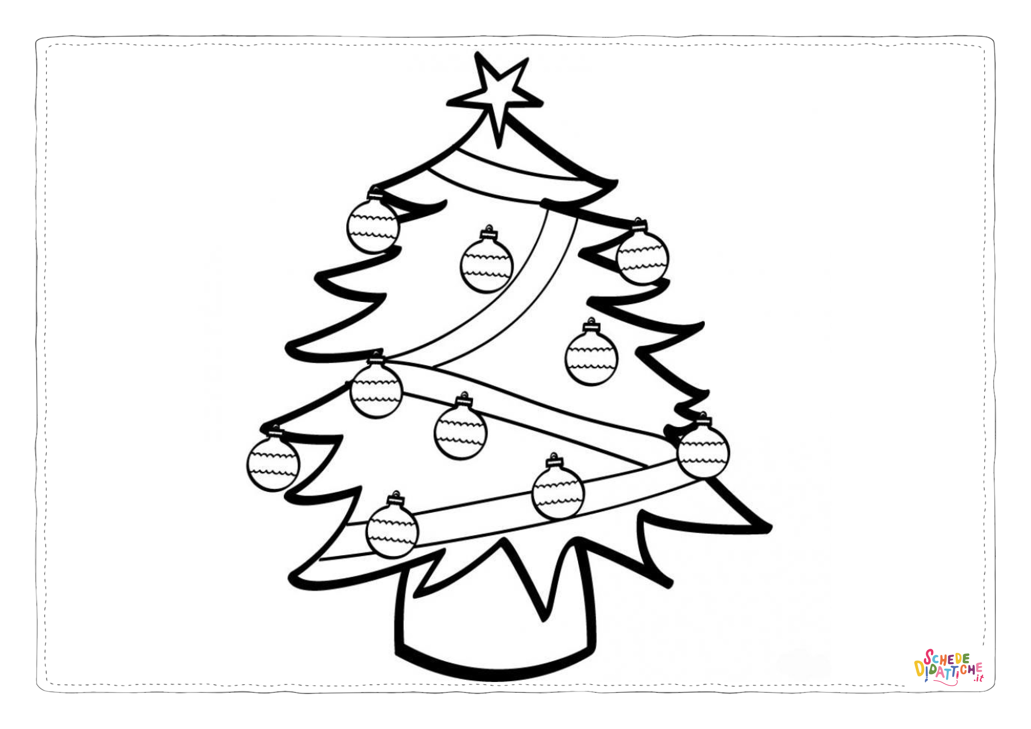 Disegno "Disegno di albero di Natale da stampare e colorare 47" Disegno di albero di Natale da stampare e colorare 47